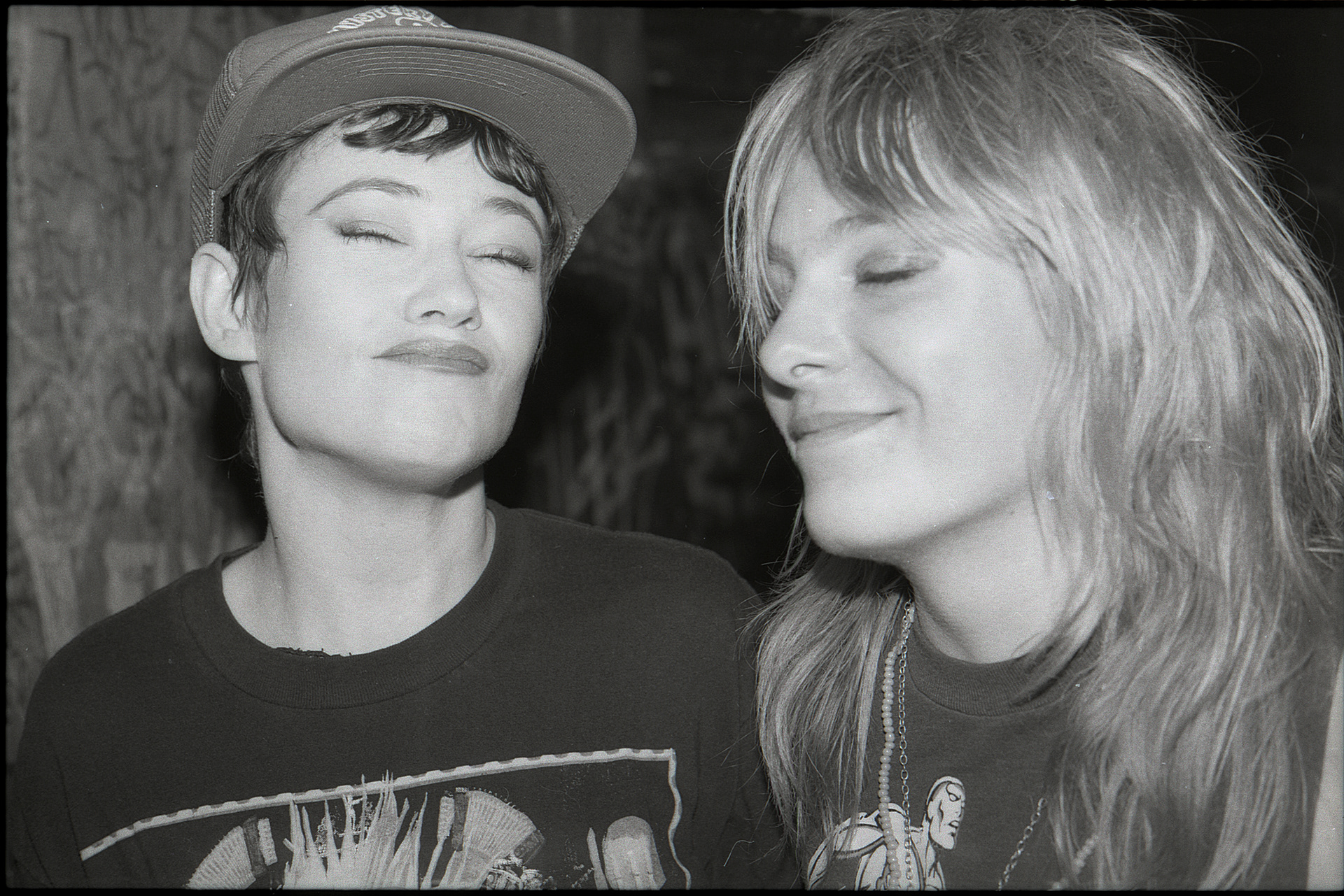 Ann Magnuson of Bongwater with Andrea Big Mama Freak at CBGBs early 90s