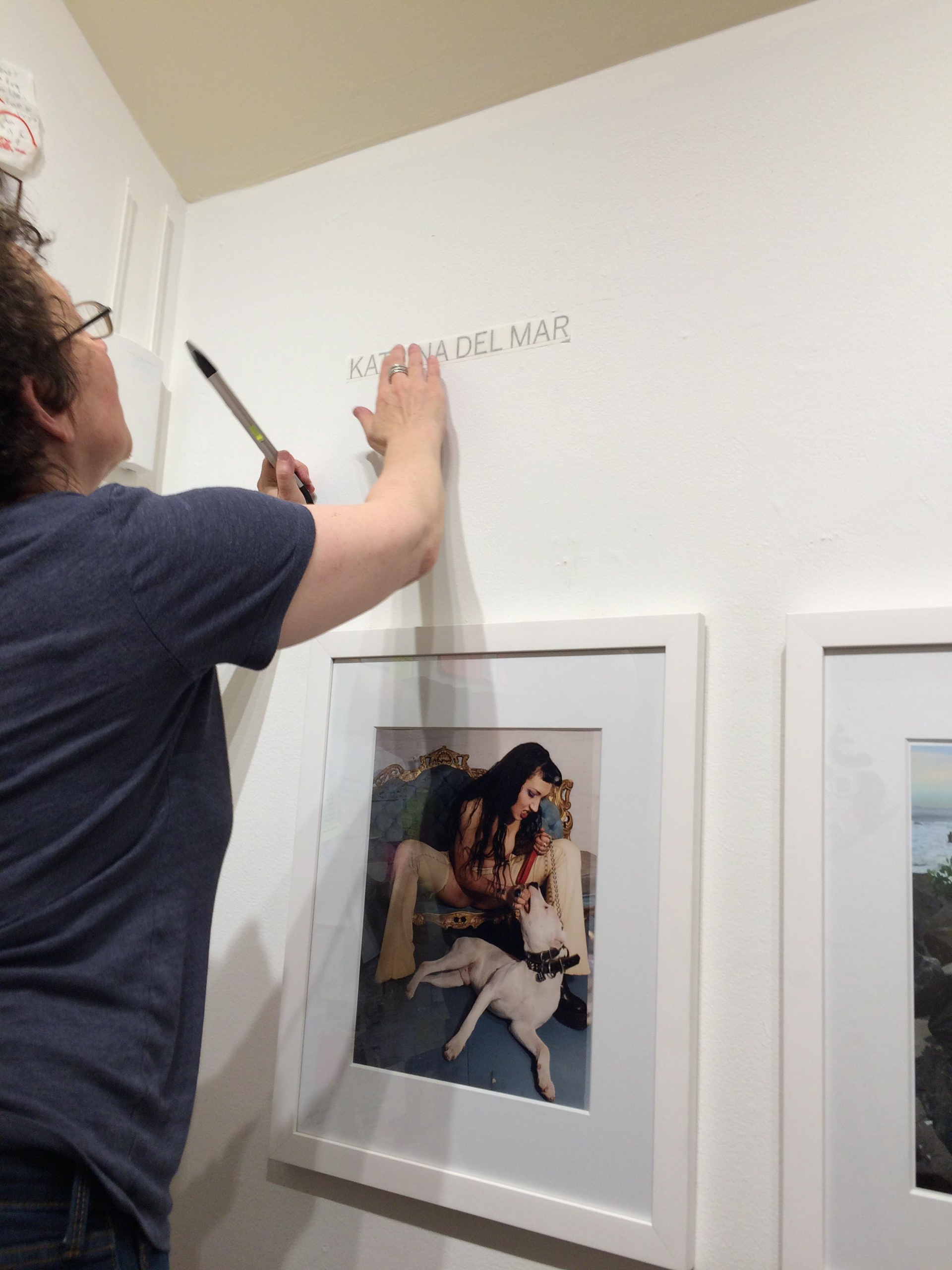 Installing the show AMP Gallery Provincetown MA