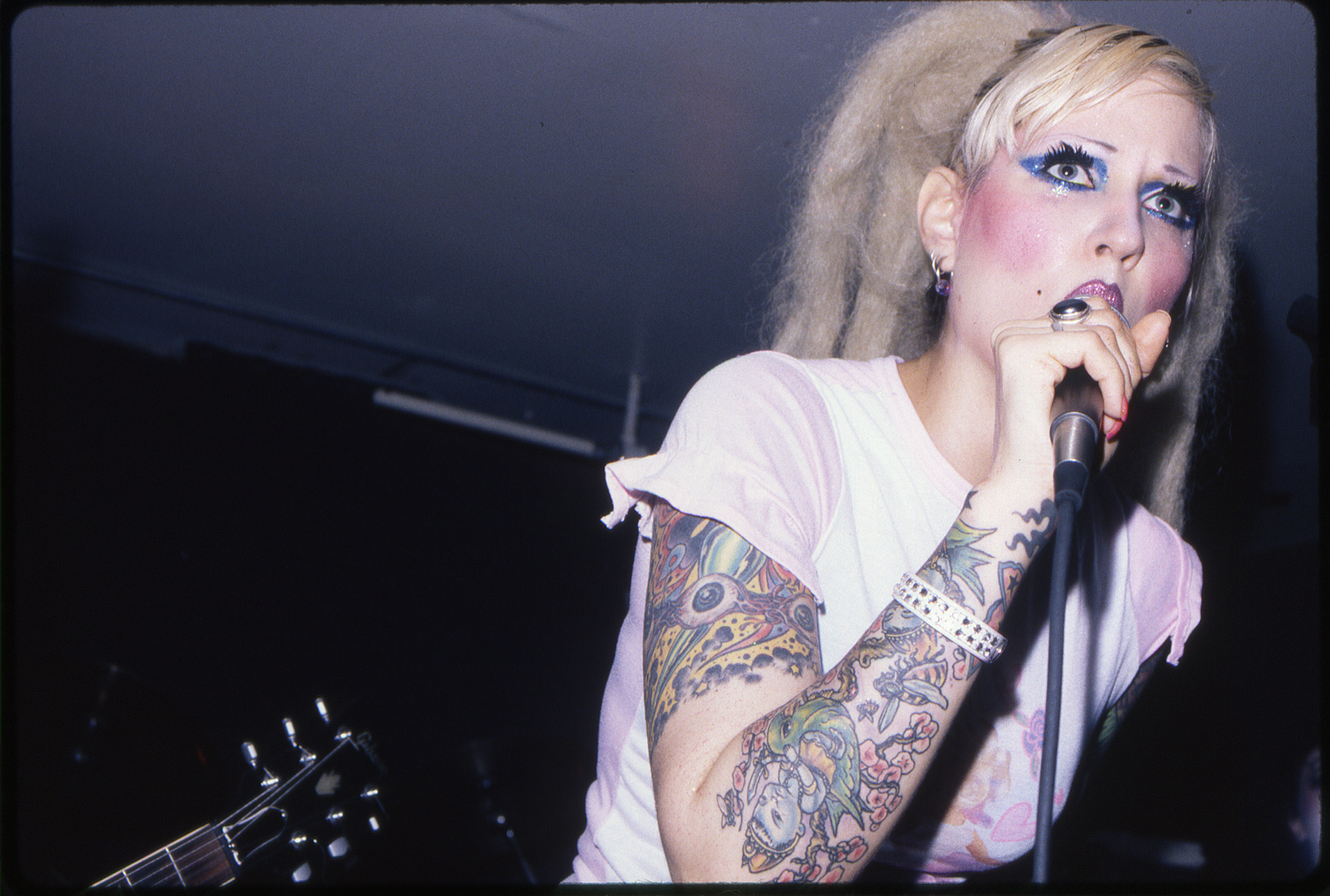 Theo Kogan of the Lunachicks performing