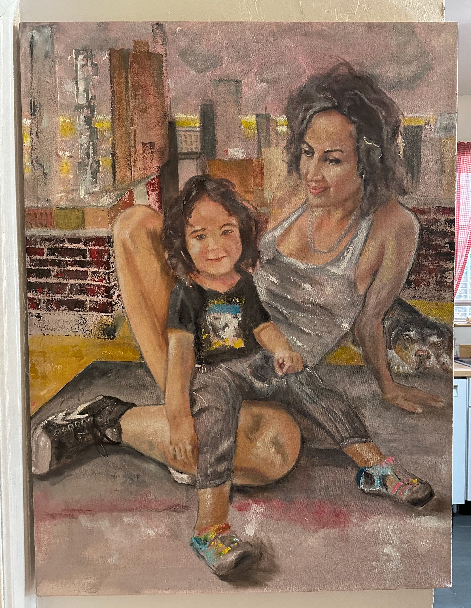 portrait painting oil on canvas 48x36"