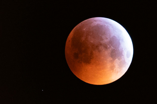 Approaching totality - Lunar eclipse 2019