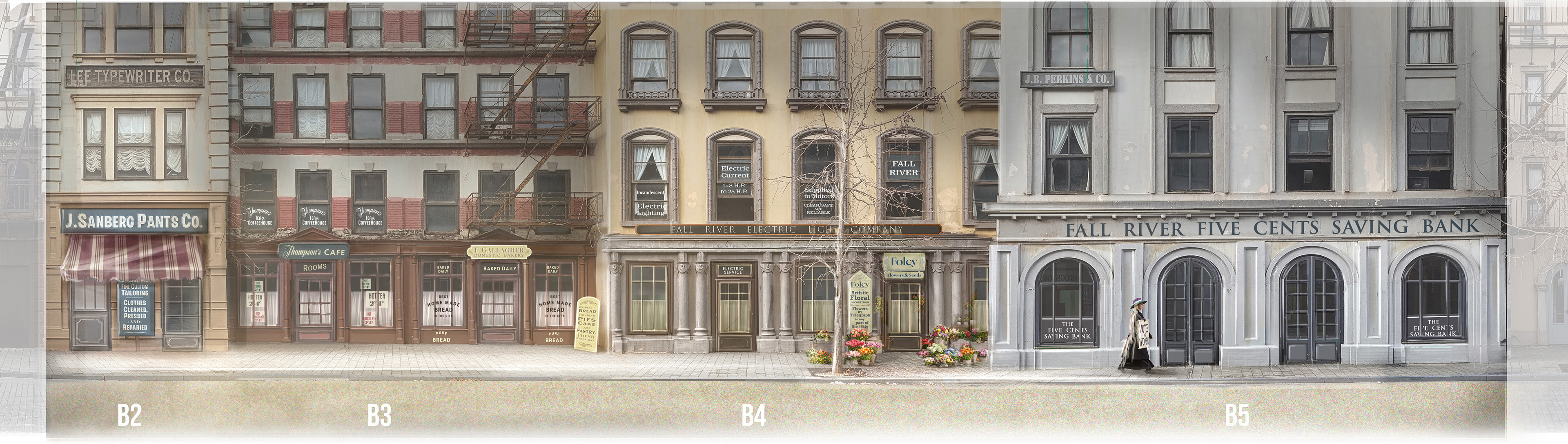 Monster: Season 4 | Fall River Backlot – Elevation B | Art Director: Anna Cuciniello | Graphic Artist: Tommaso Borrelli