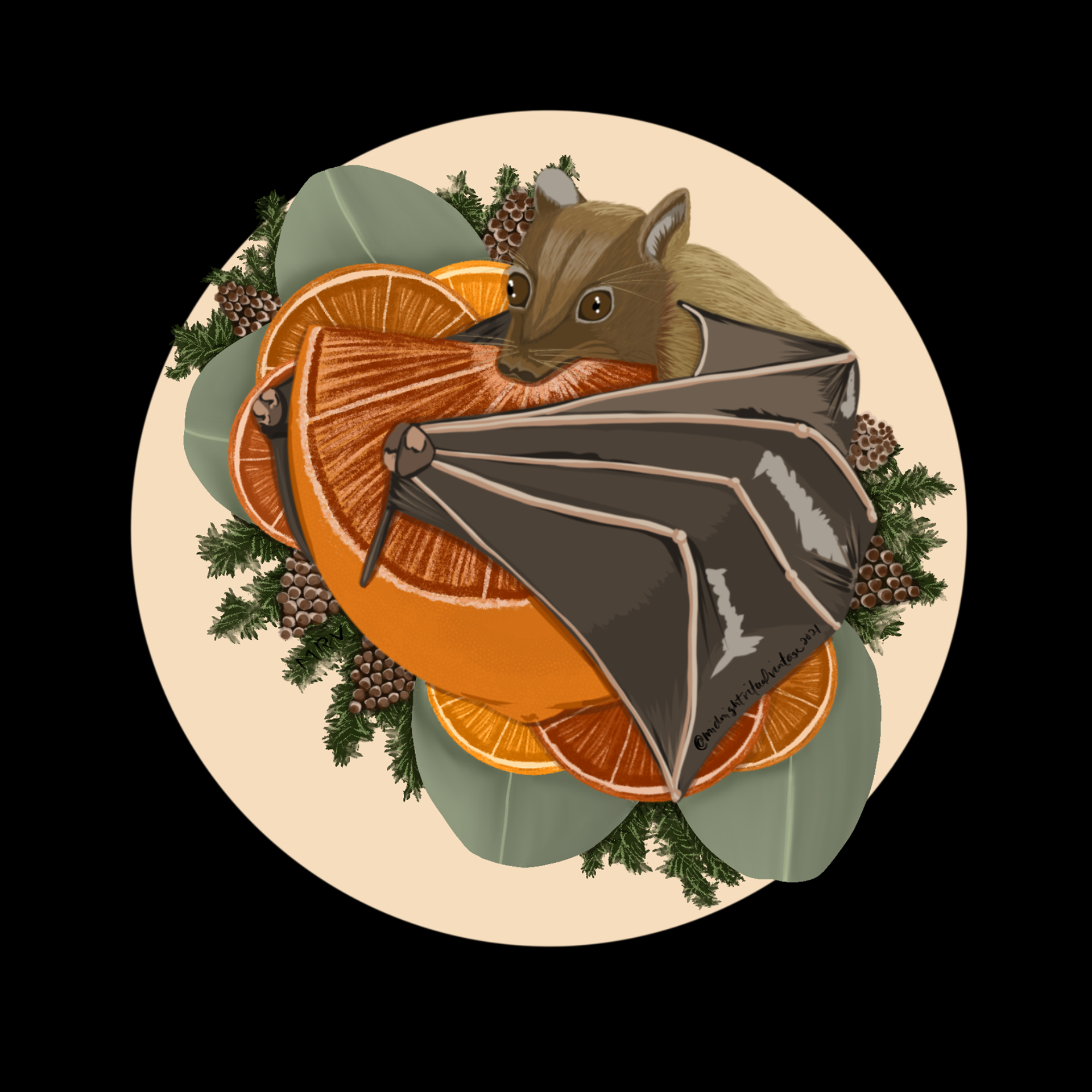 Citrus Wreath Bat - December 2021