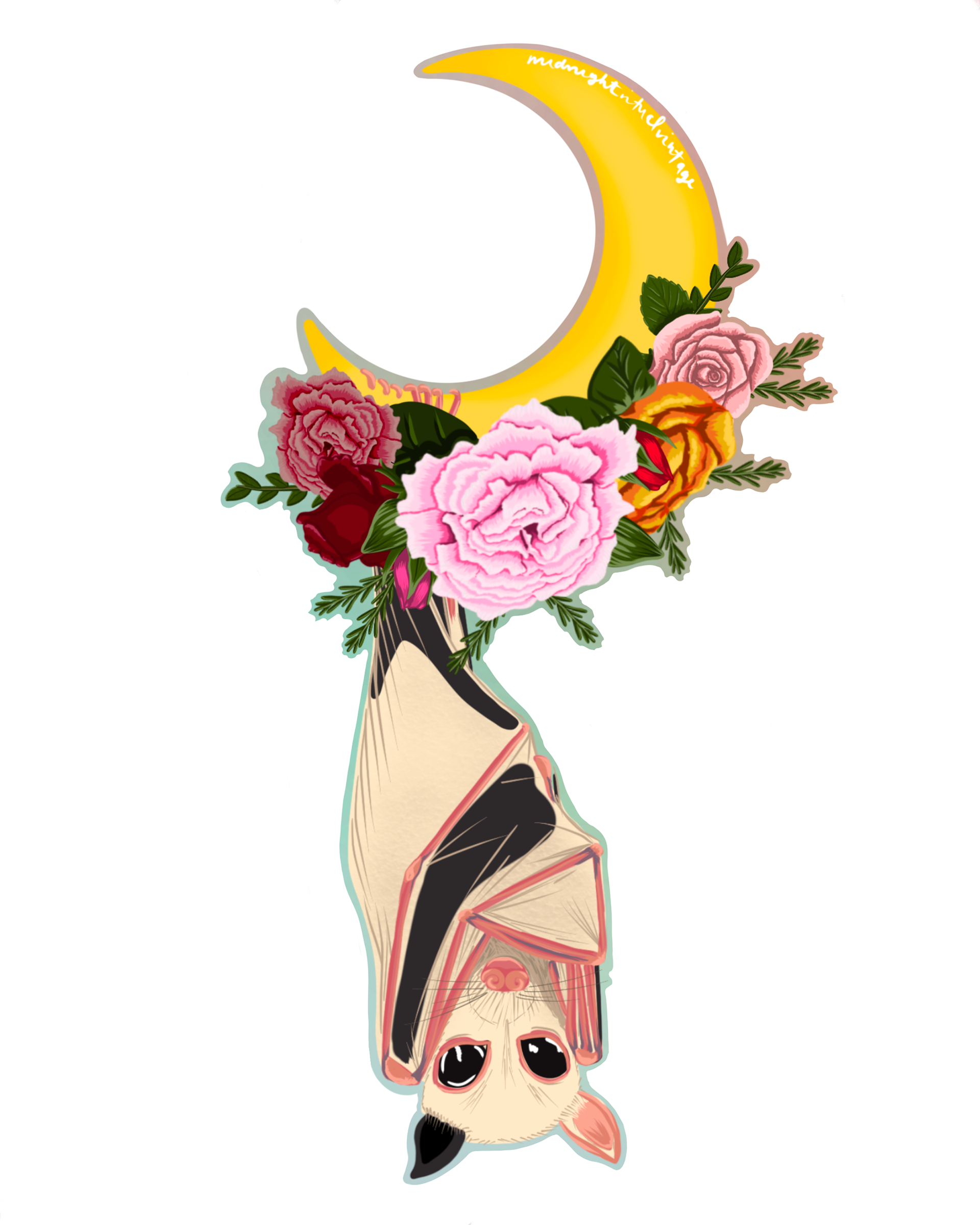 Bat on the Moon (Leucistic Flying Fox) - 2021