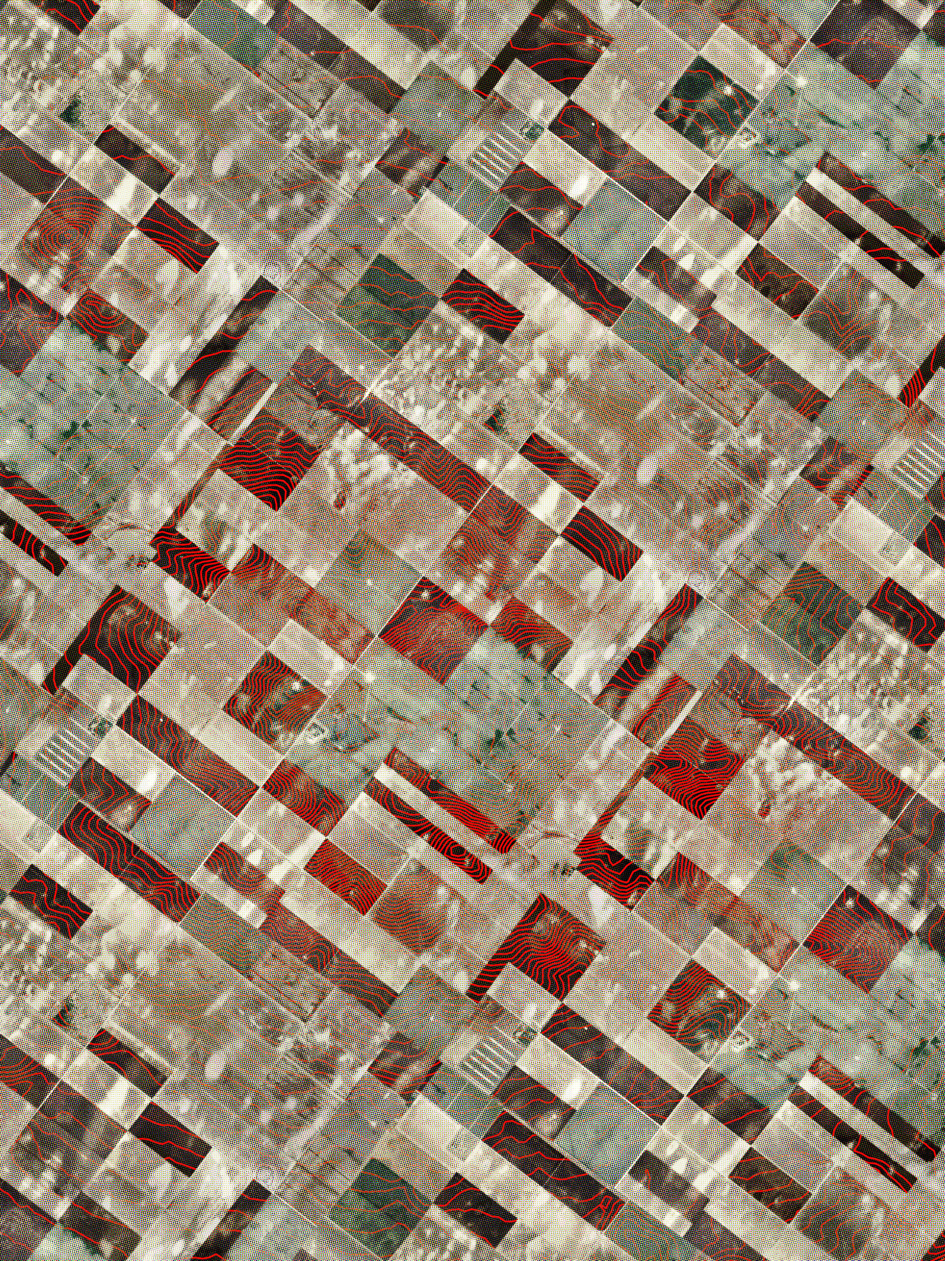 Collage "Fingerprints on Flattened Land"