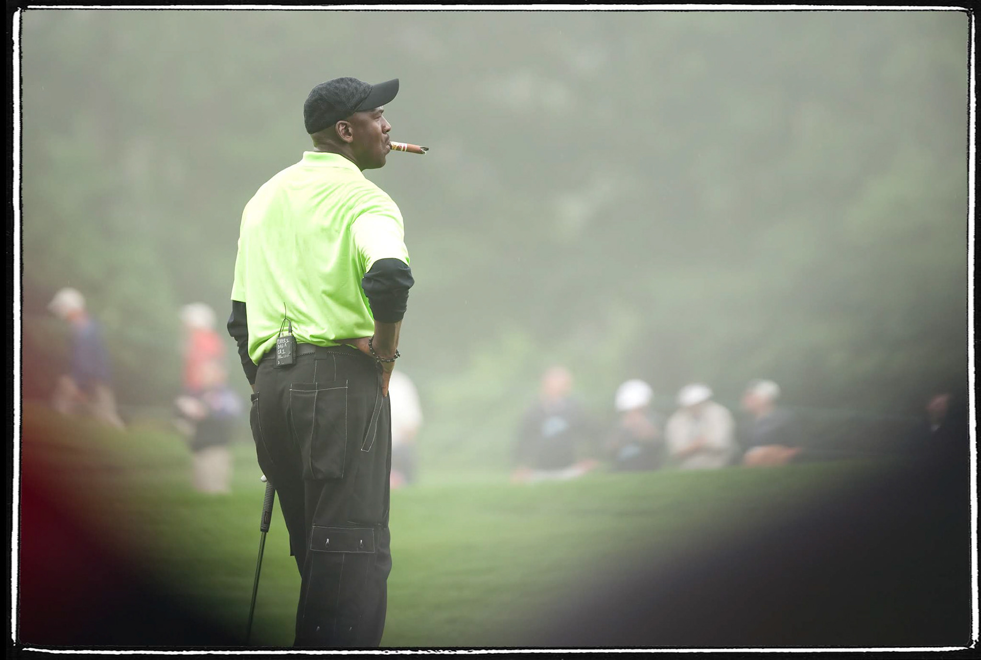 FARMINGTON, NJ - June 12: Michael Jordan waits for his turn on the par 5 fourth hole during the 2009 Golf Digest U.S. Open Challenge at Bethpage Black on June 12, 2009 in Farmington, NJ. (Photo by allan henry/golf chronicles)