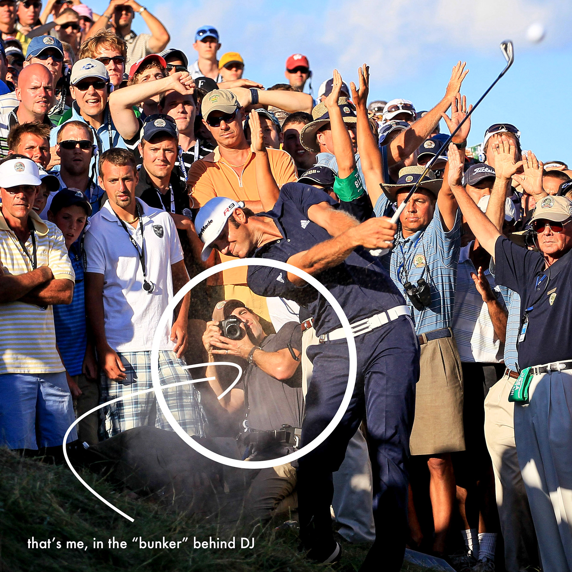 KOHLER, WI - AUGUST 15:  Dustin Johnson hits his second shot on the 18th hole during the final round of the 92nd PGA Championship on the Straits Course at Whistling Straits on August 15, 2010 in Kohler, Wisconsin.  (Photo by Andy Lyons/Getty Images) *** Local Caption *** Dustin Johnson