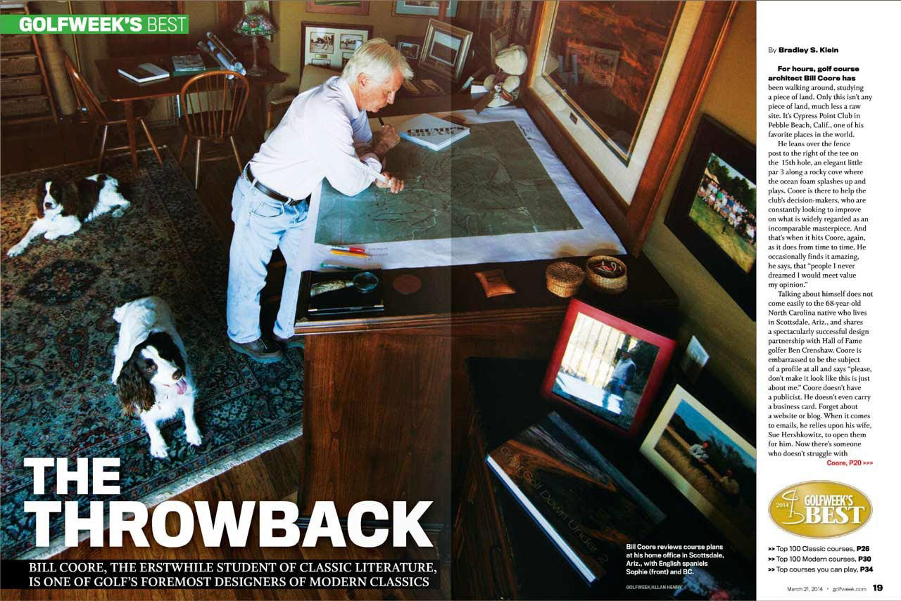 Bill Coore for GolfWeek. (Photo by Allan Henry / ahenry.com)