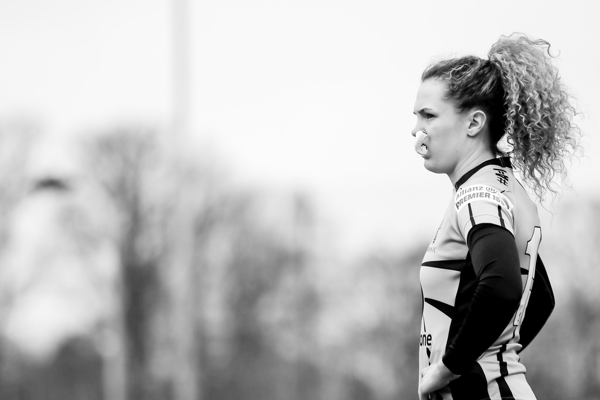 Action shot during the Allianz Premier 15s match between Loughborough Lightning and Wasps Ladies at Loughborough University, Loughborough, England on 20th March 2021.