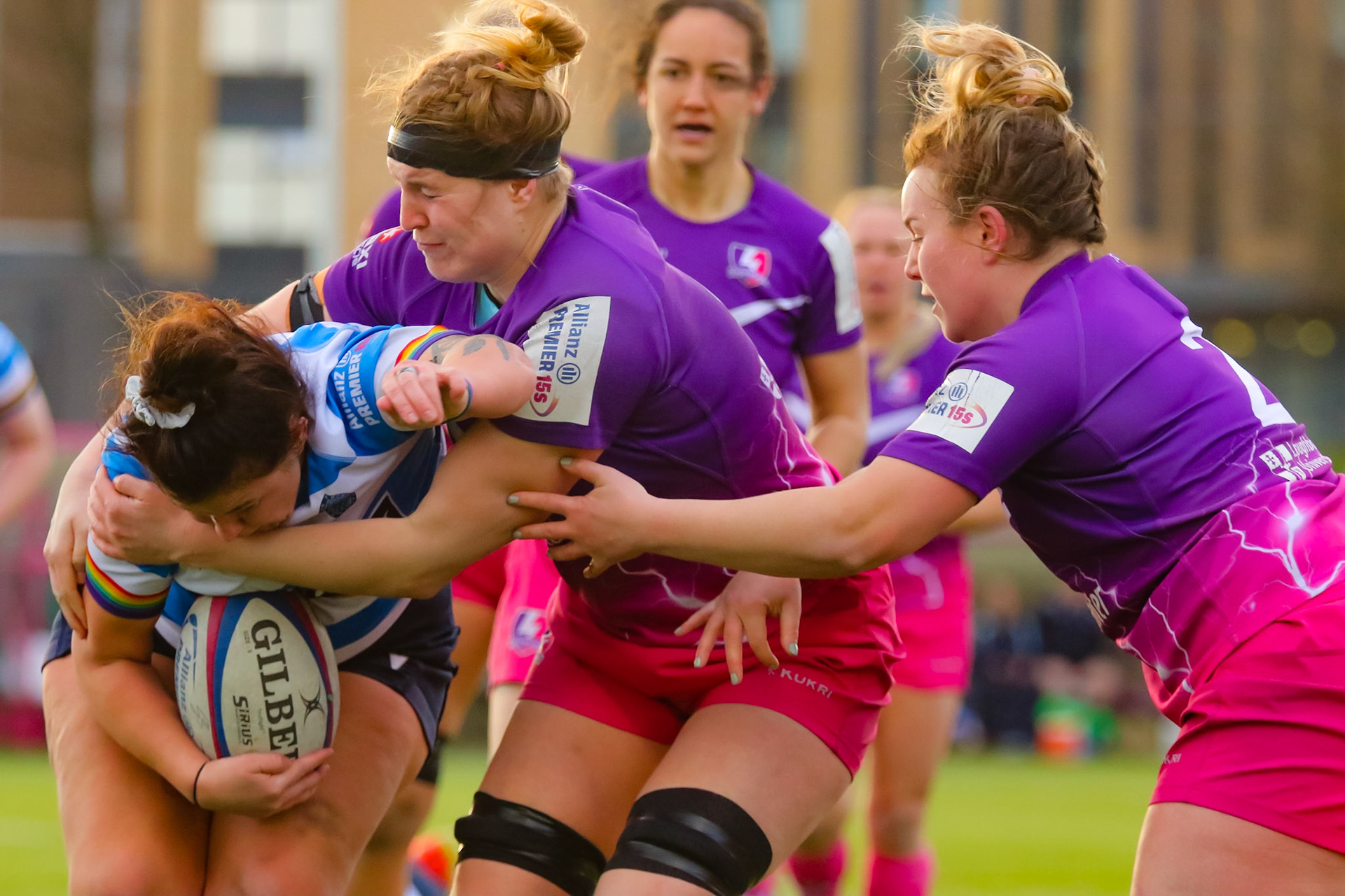 Abby Duguid of Loughborough Lightning during the Allianz Premier 15s match between Loughborough Lightning and DMP Sharks at The Loughborough University, England on 28th Jan 2022. © @benlumleyphoto
