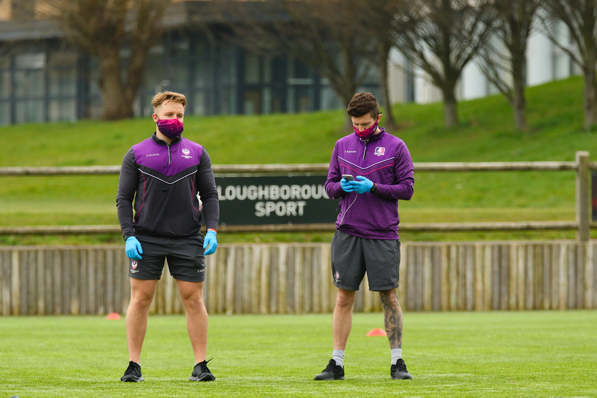 Action shot during the Allianz Premier 15s match between Loughborough Lightning and Wasps Ladies at Loughborough University, Loughborough, England on 20th March 2021.