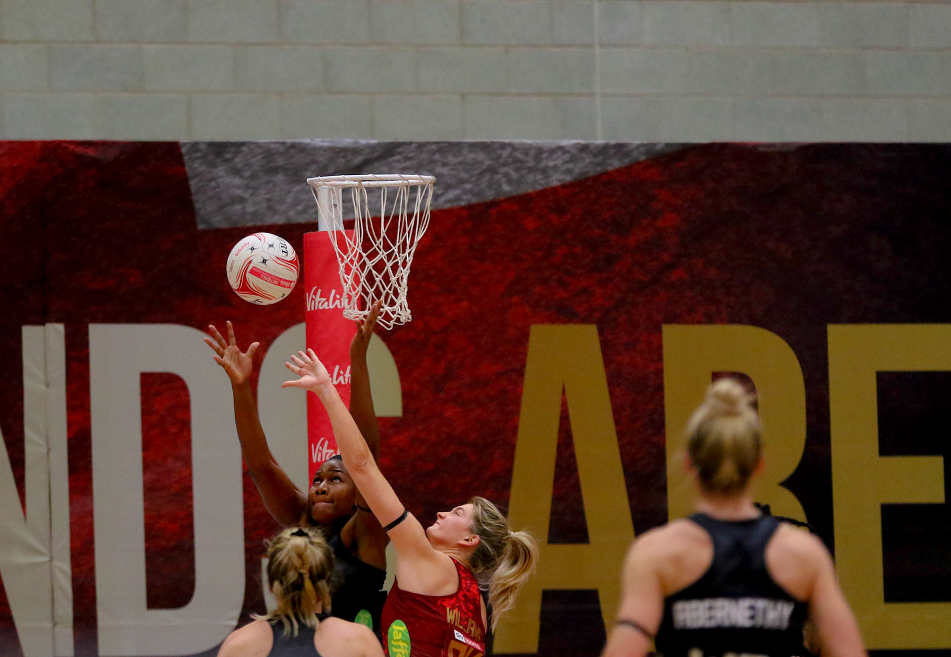 during Game 2 of the Vitality Netball Legends Series at Loughborough University, Loughborough, England on 22th January 2021