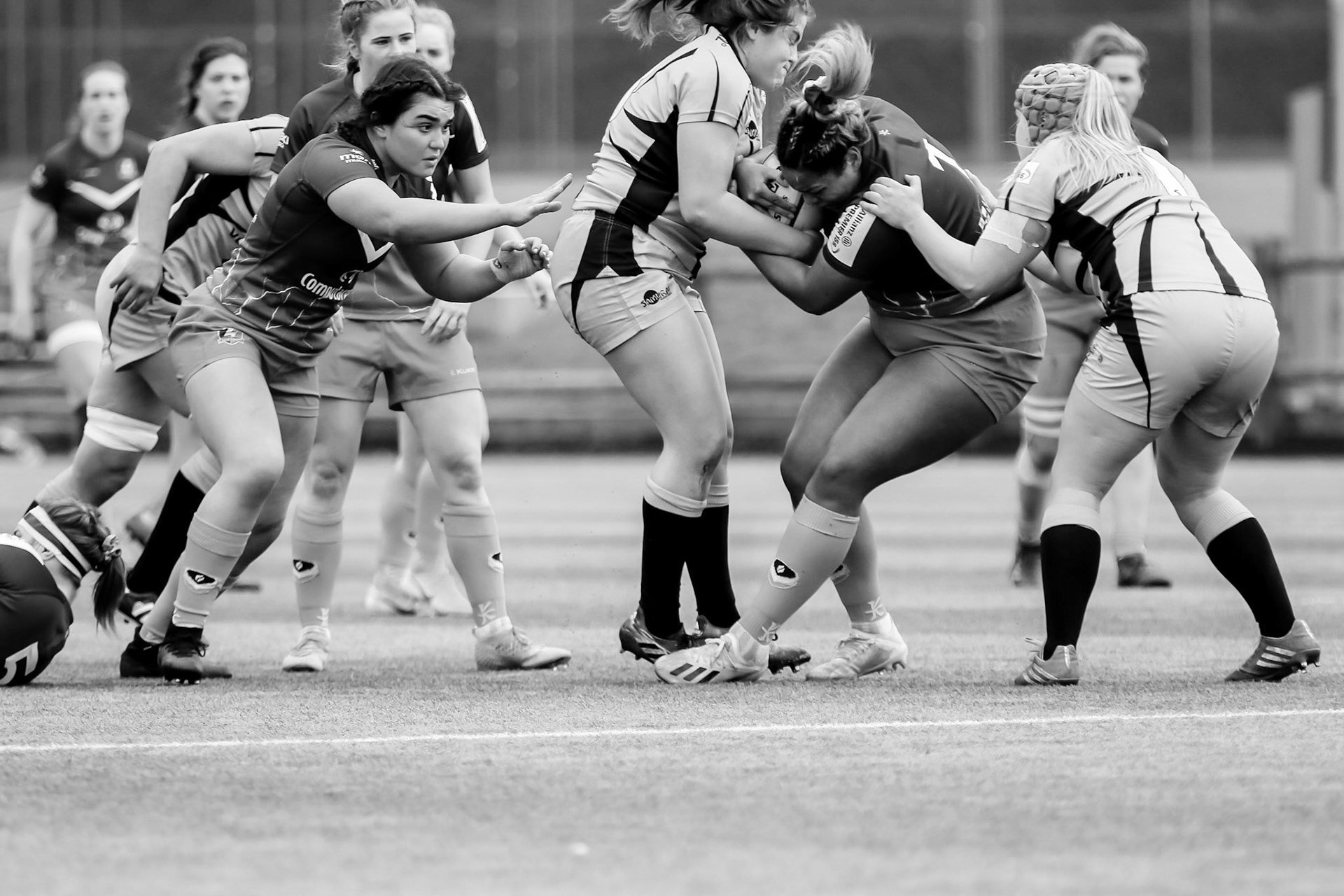 Action shot during the Allianz Premier 15s match between Loughborough Lightning and Wasps Ladies at Loughborough University, Loughborough, England on 20th March 2021.