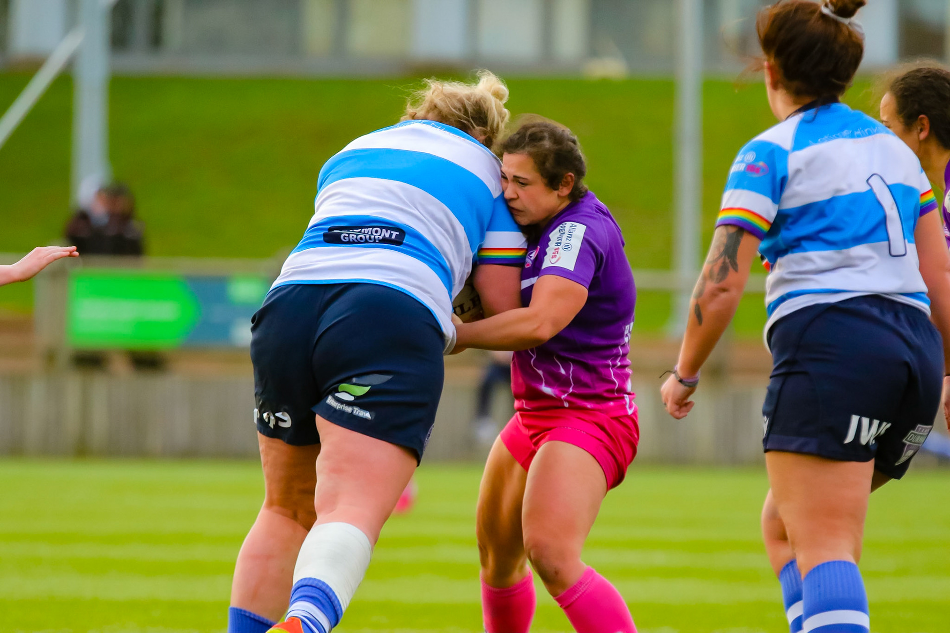 Katie Trevarthen of Loughborough Lightning during the Allianz Premier 15s match between Loughborough Lightning and DMP Sharks at The Loughborough University, England on 28th Jan 2022. © @benlumleyphoto