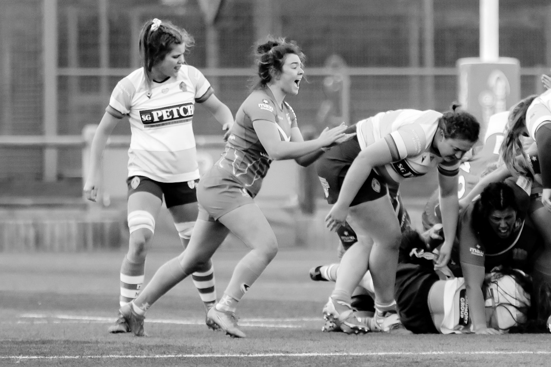 Eloise Hayward of Loughborough Lightning during the Allianz Premier 15s match between Loughborough Lightning and DMP Sharks at The Loughborough University, England on 28th Jan 2022. © @benlumleyphoto