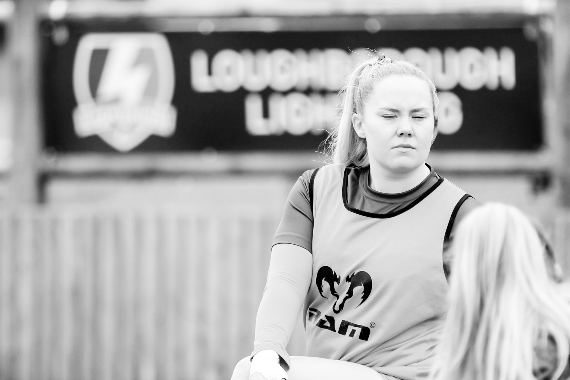 Warm up during the Allianz Premier 15s match between Loughborough Lightning and Wasps Ladies at Loughborough University, Loughborough, England on 20th March 2021.