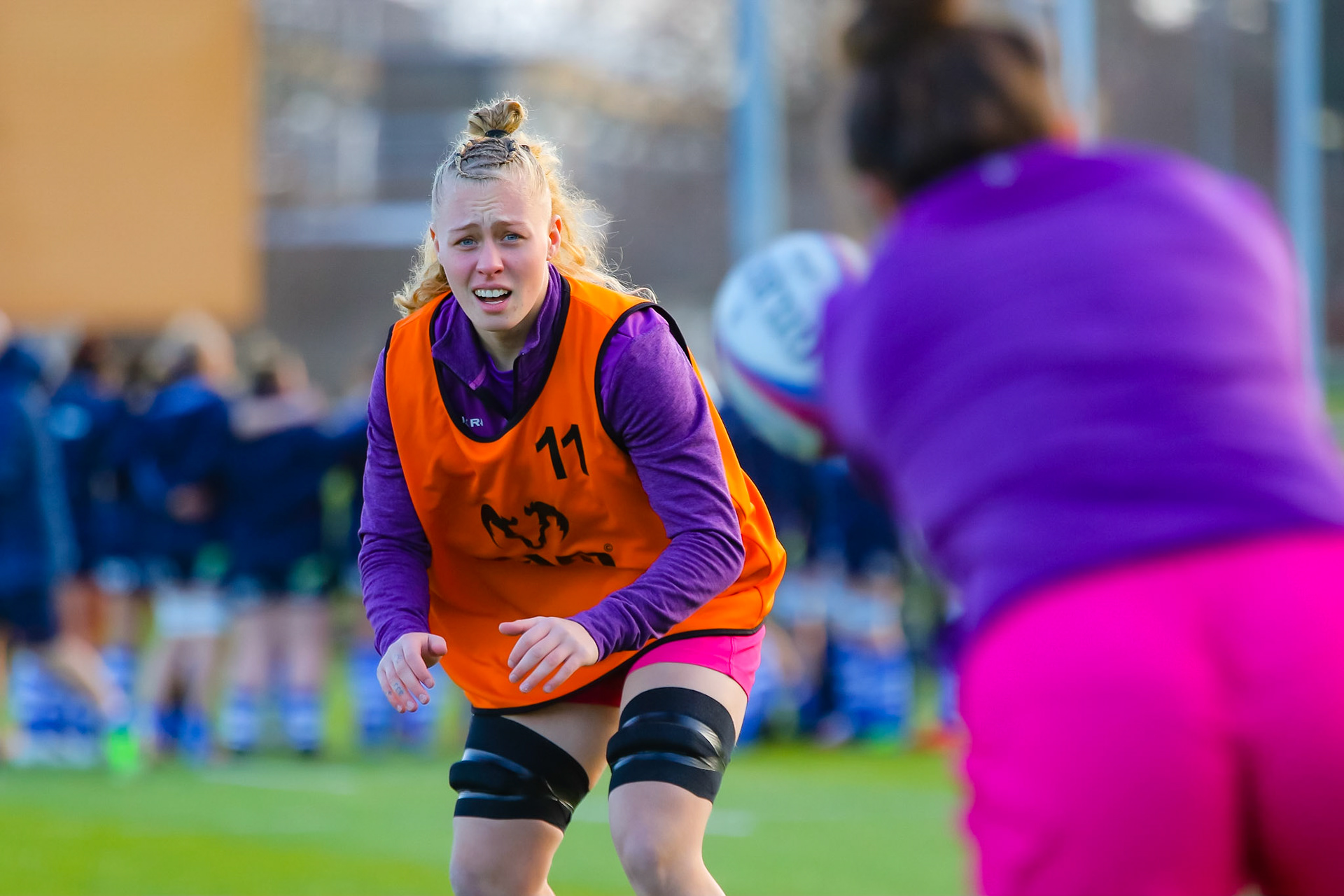Shot during the Allianz Premier 15s match between Loughborough Lightning and DMP Sharks at The Loughborough University, England on 28th Jan 2022. © @benlumleyphoto