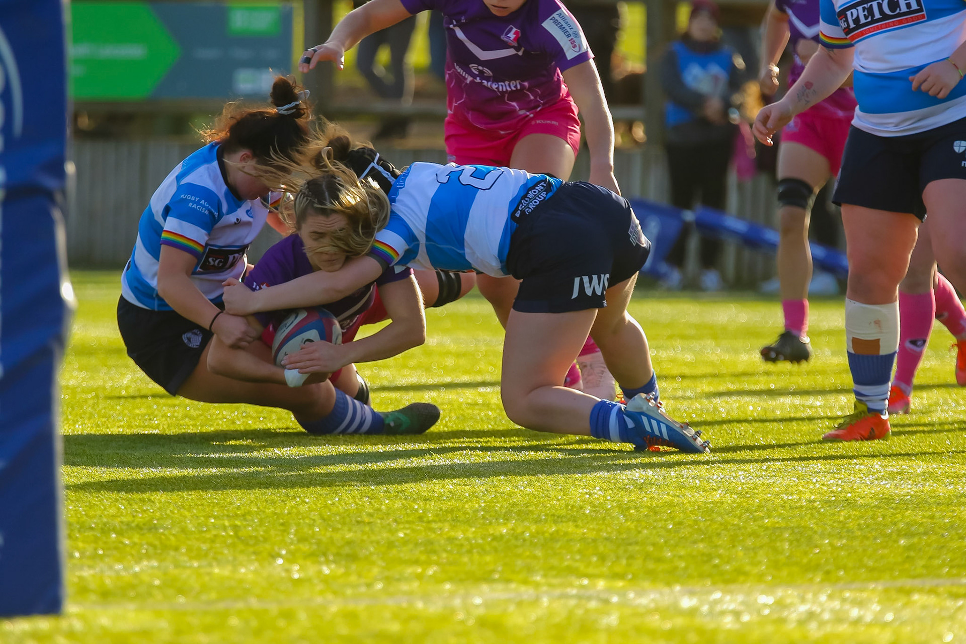 Sara Svoboda of Loughborough Lightning during the Allianz Premier 15s match between Loughborough Lightning and DMP Sharks at The Loughborough University, England on 28th Jan 2022. © @benlumleyphoto