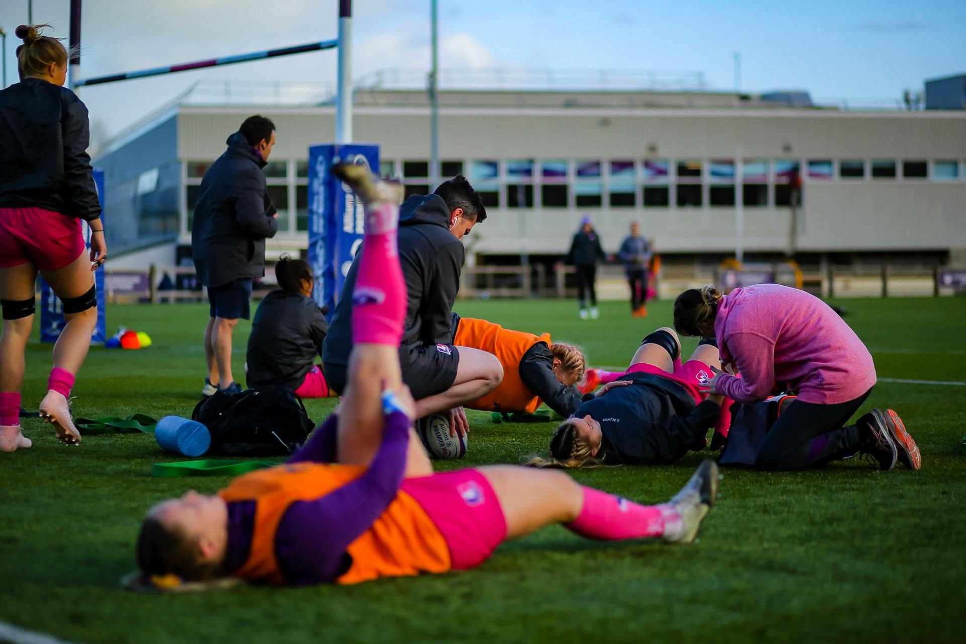 Shot during the Allianz Premier 15s match between Loughborough Lightning and DMP Sharks at The Loughborough University, England on 28th Jan 2022. © @benlumleyphoto