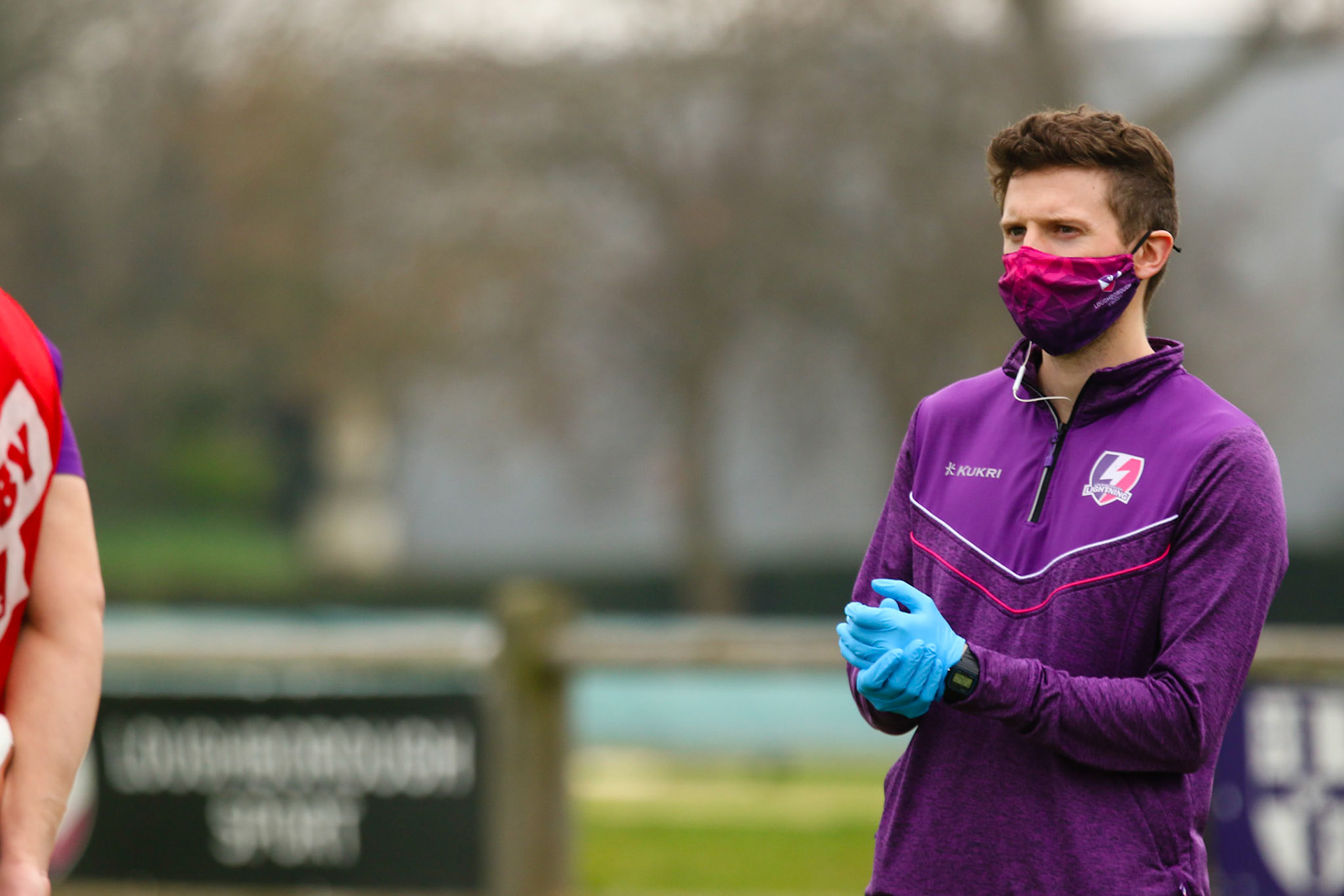 Action shot during the Allianz Premier 15s match between Loughborough Lightning and Wasps Ladies at Loughborough University, Loughborough, England on 20th March 2021.