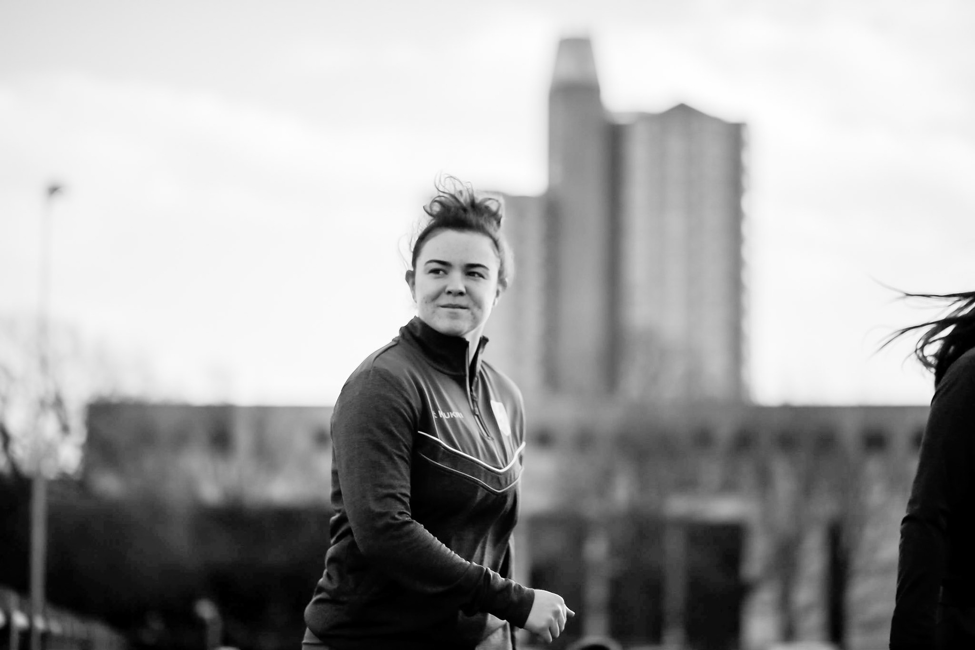 Eloise Hayward of Loughborough Lightning during the Allianz Premier 15s match between Loughborough Lightning and DMP Sharks at The Loughborough University, England on 28th Jan 2022. © @benlumleyphoto
