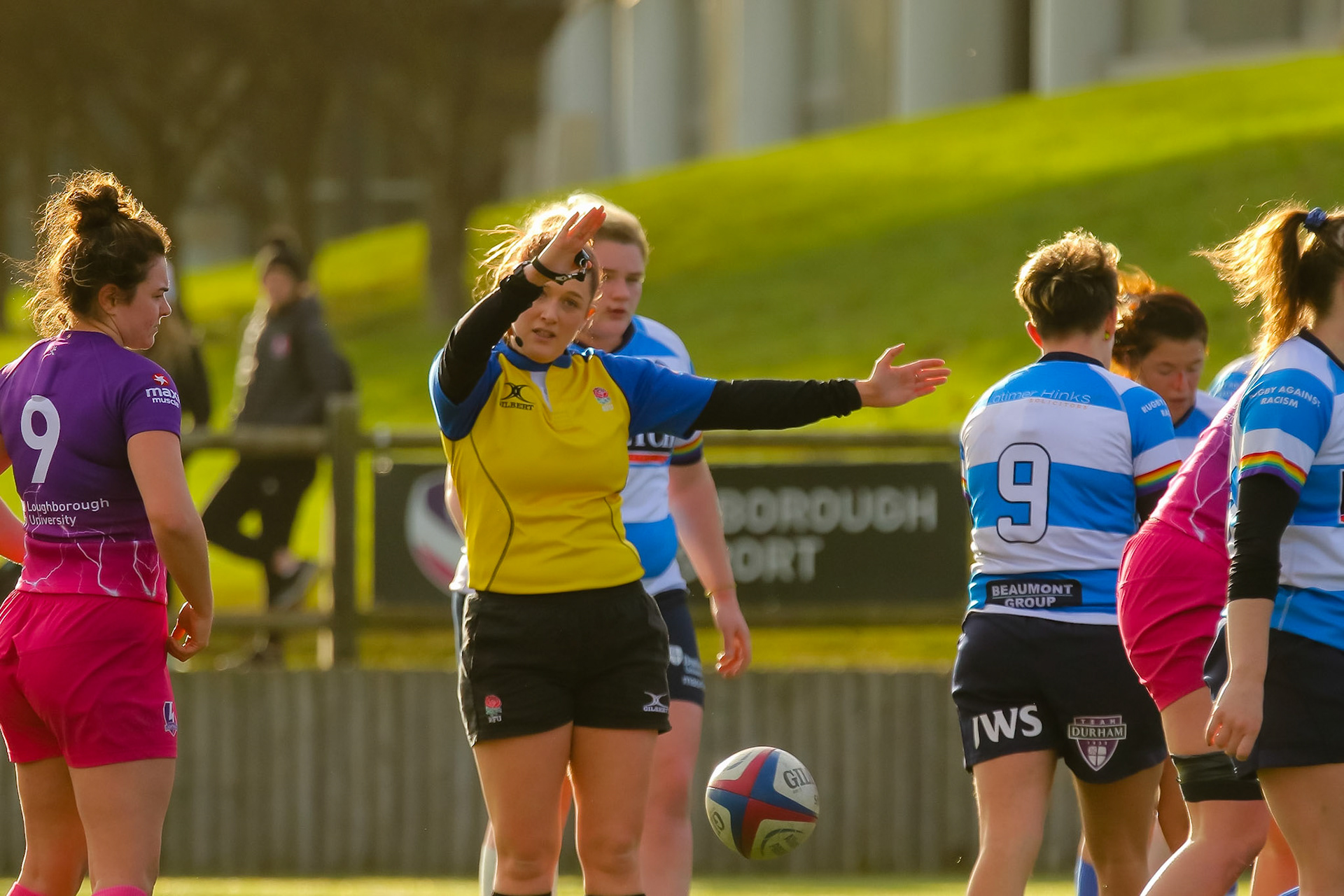 Shot during the Allianz Premier 15s match between Loughborough Lightning and DMP Sharks at The Loughborough University, England on 28th Jan 2022. © @benlumleyphoto
