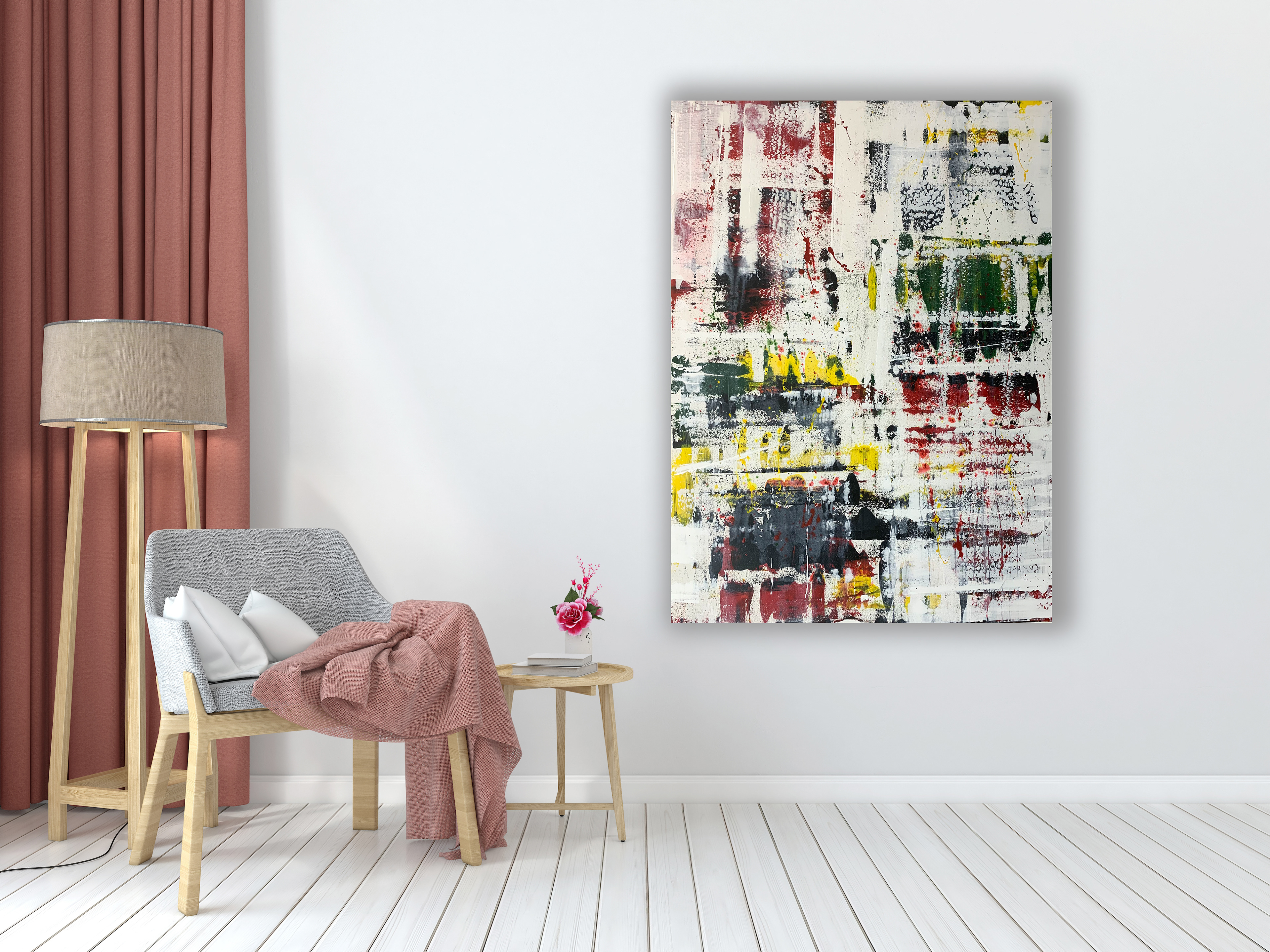 "Die japanische Frau", 12/2021, Acryl auf Leinwand, 90 x 120 cm