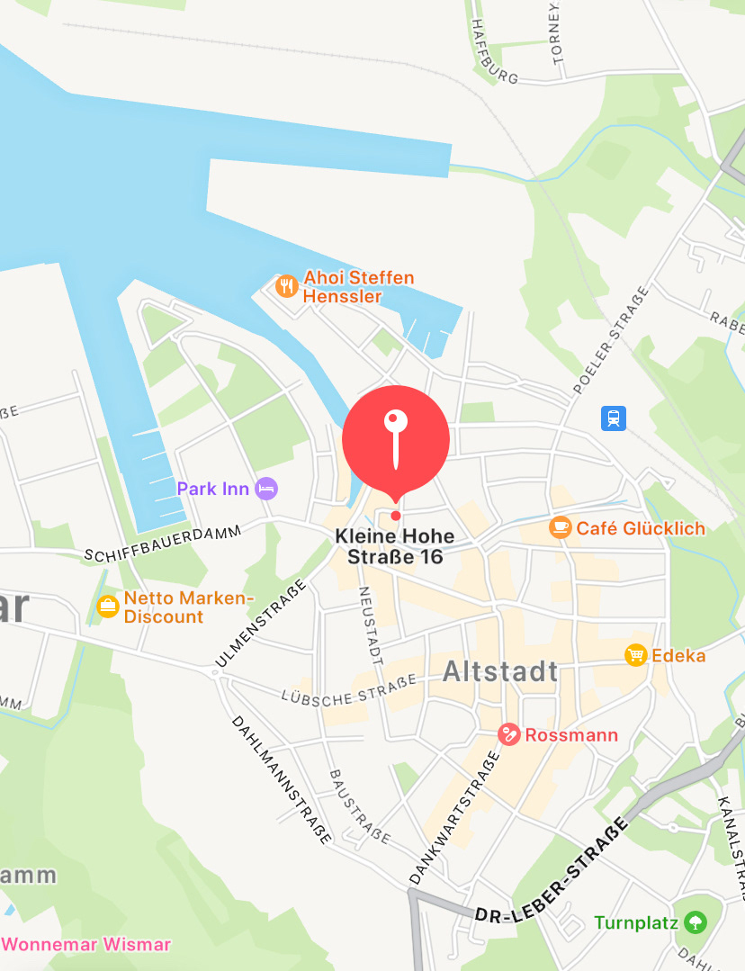 Bild mit Karte von Wismar Kleine Hohe Straße 16