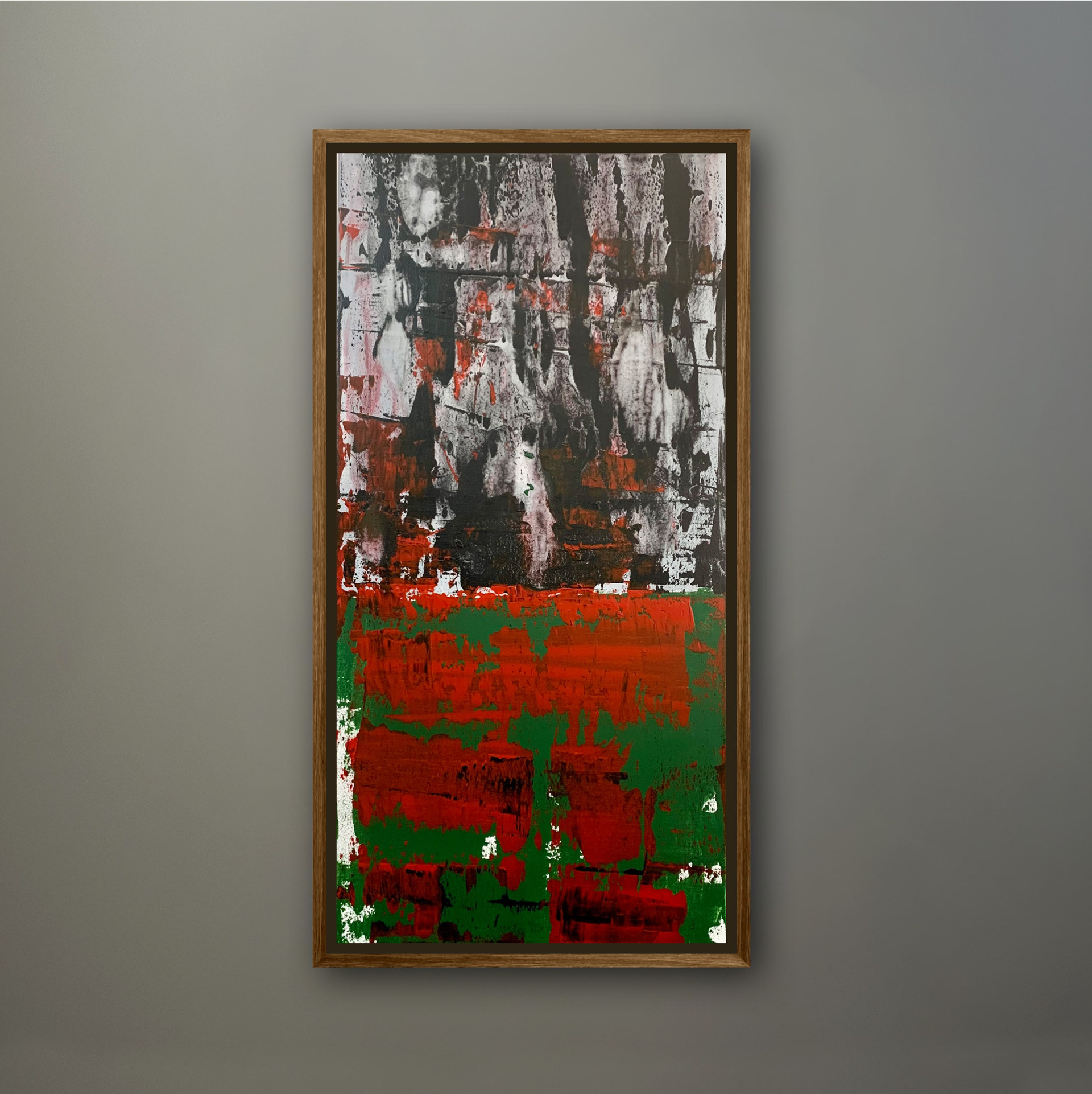 "Brennendes Meer 02", 11/2021, Acryl auf Leinwand, 50 x 100 cm