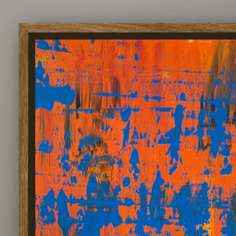 "Brennendes Meer 01", 11/2021, Acryl auf Leinwand, 50 x 100 cm