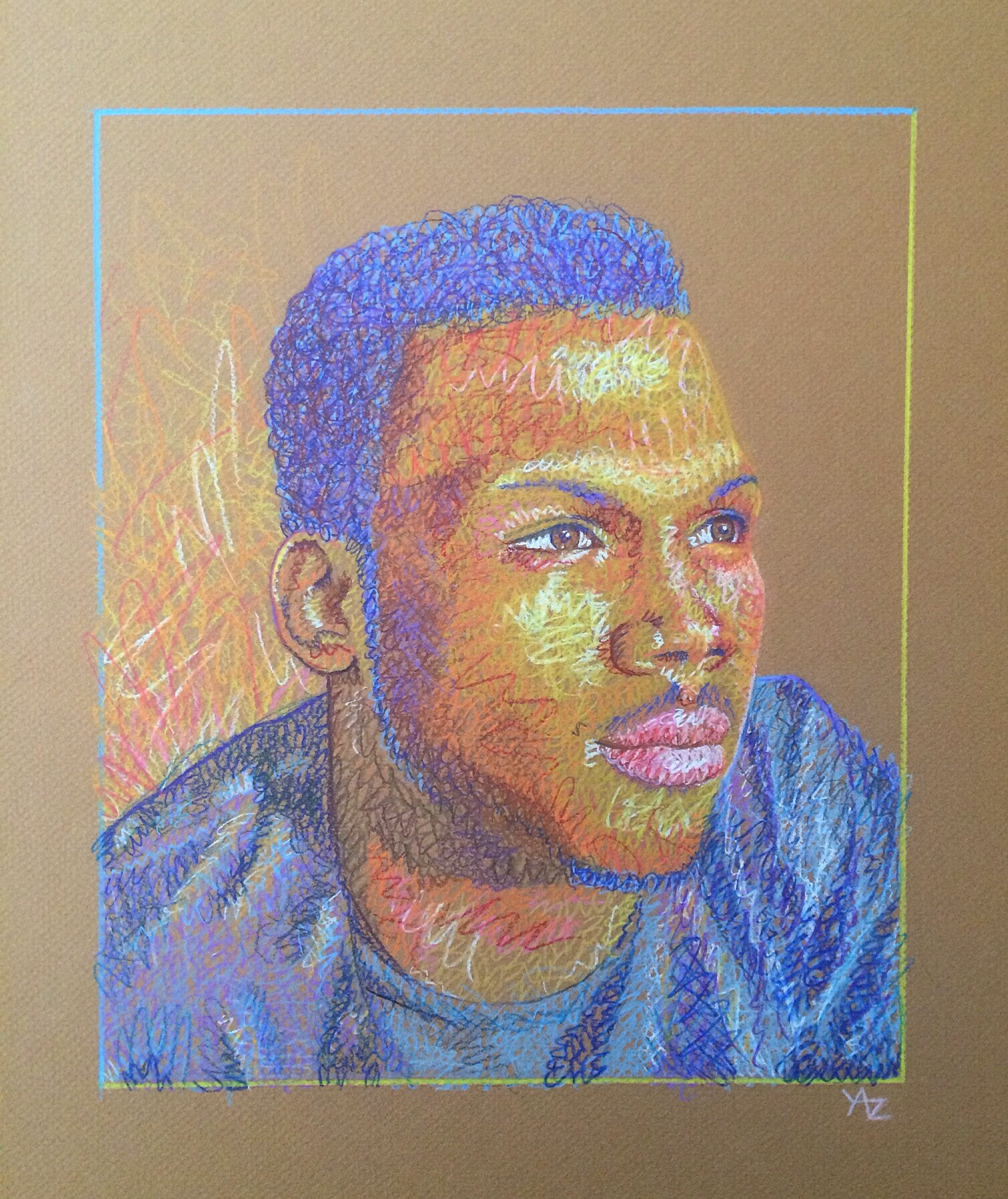 "Tez." Colored pencils. 2016.