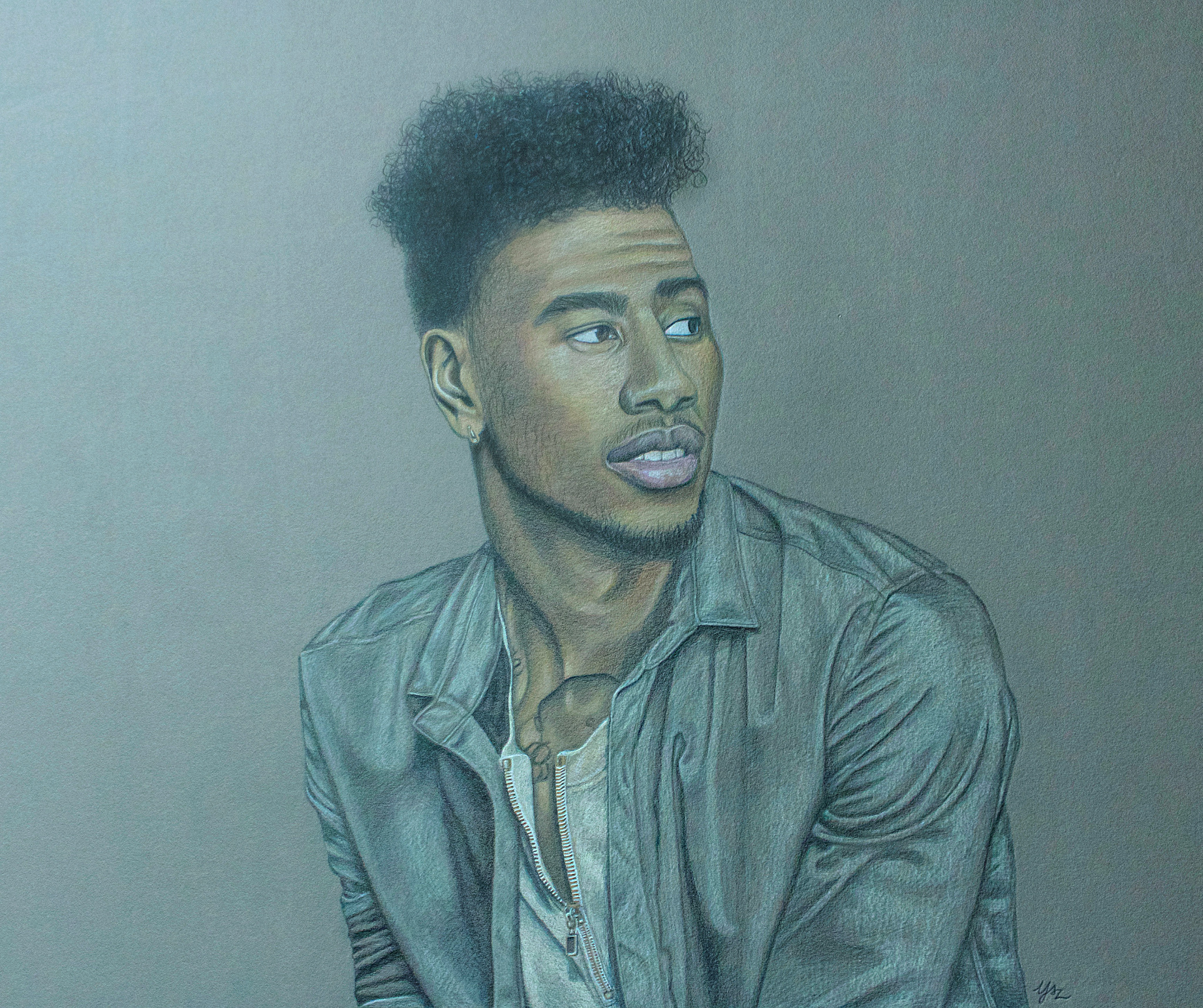 "Iman Shumpert." Colored pencils. 2017.