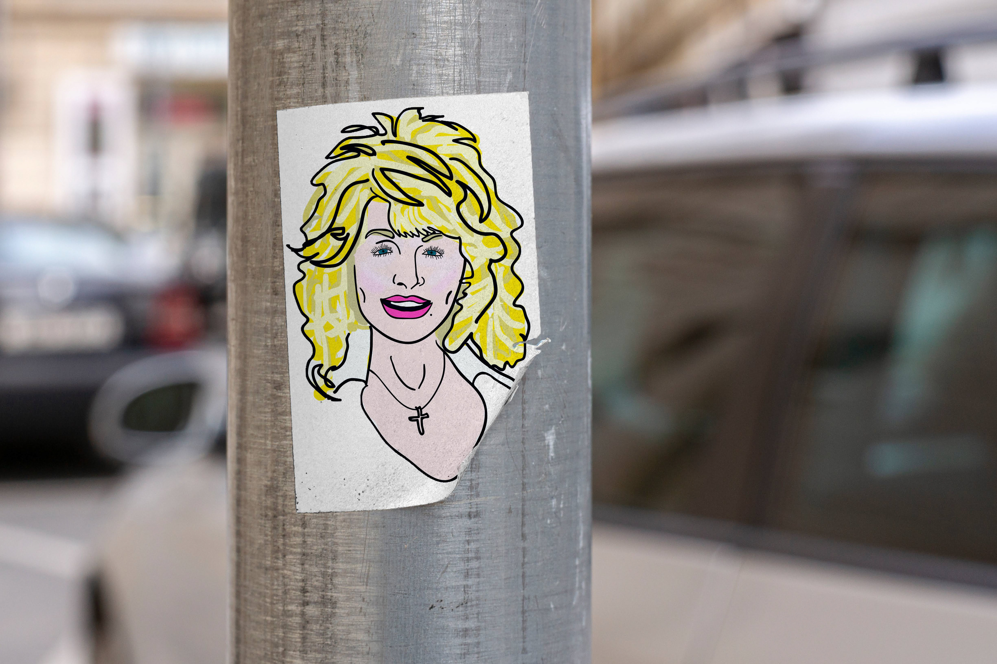 Hand-rendered vector line art designed for real-world, die-cut sticker application.