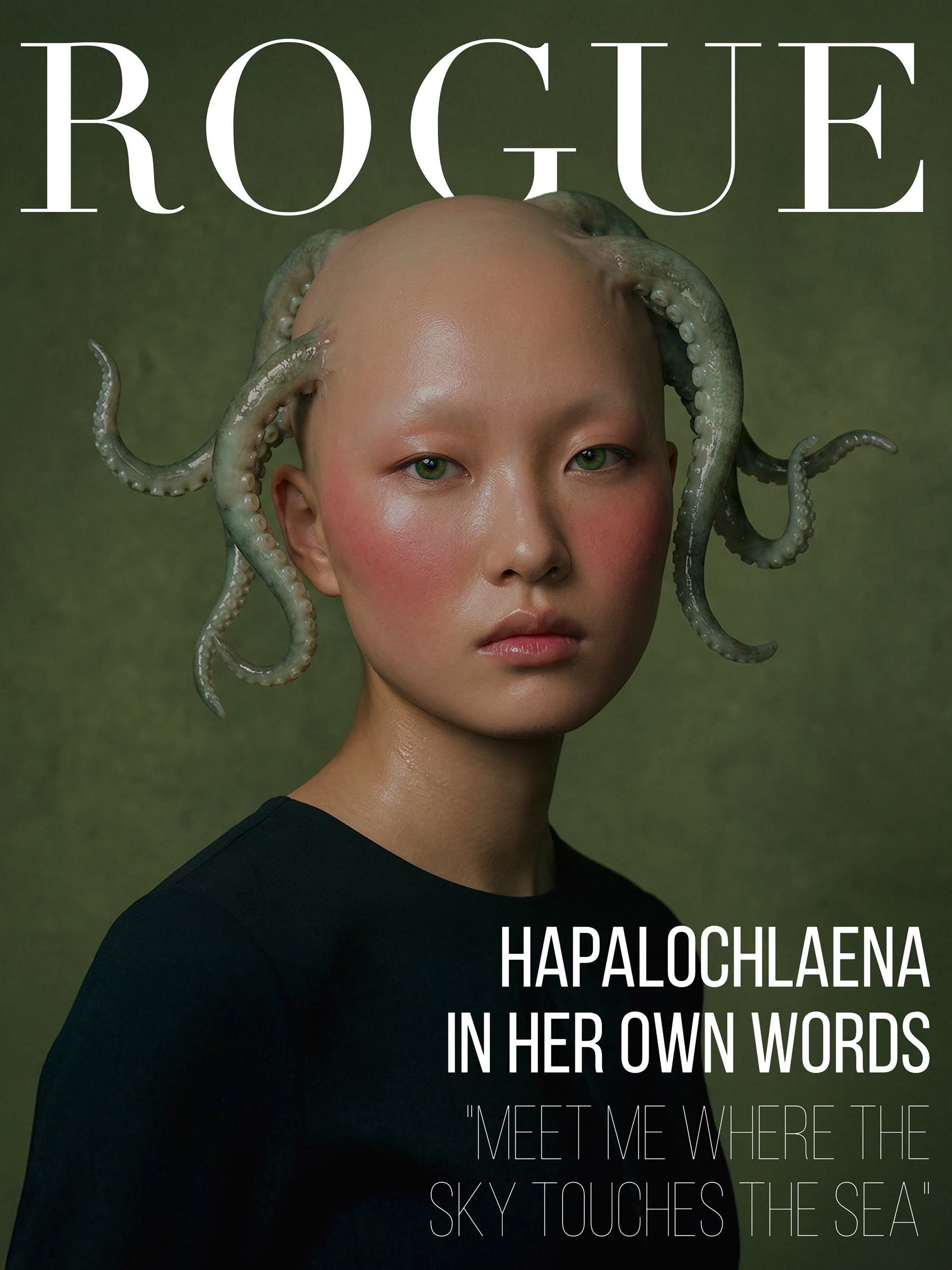 Base portraiture generated via Adobe Firefly, integrated with custom masthead design and editorial typography.