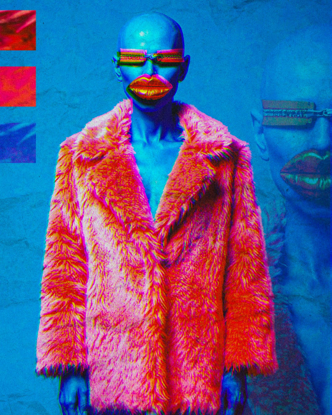 Vibrant, AI-assisted fashion concept, finalized with bespoke color grading and digital retouching.