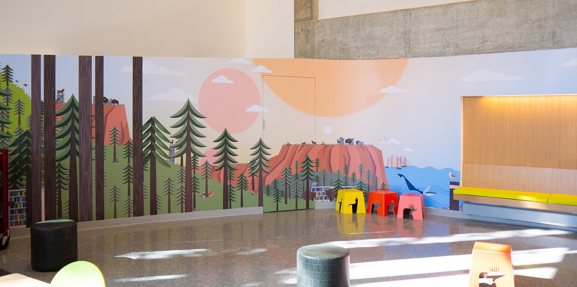 Roxbury Branch Boston Public Library Wall Mural