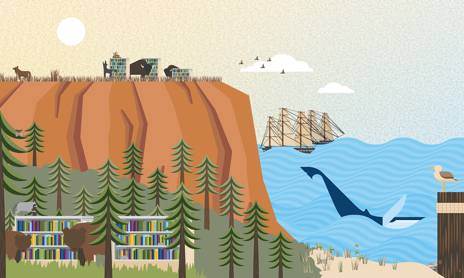 Roxbury Branch Boston Public Library Wall Mural Detail