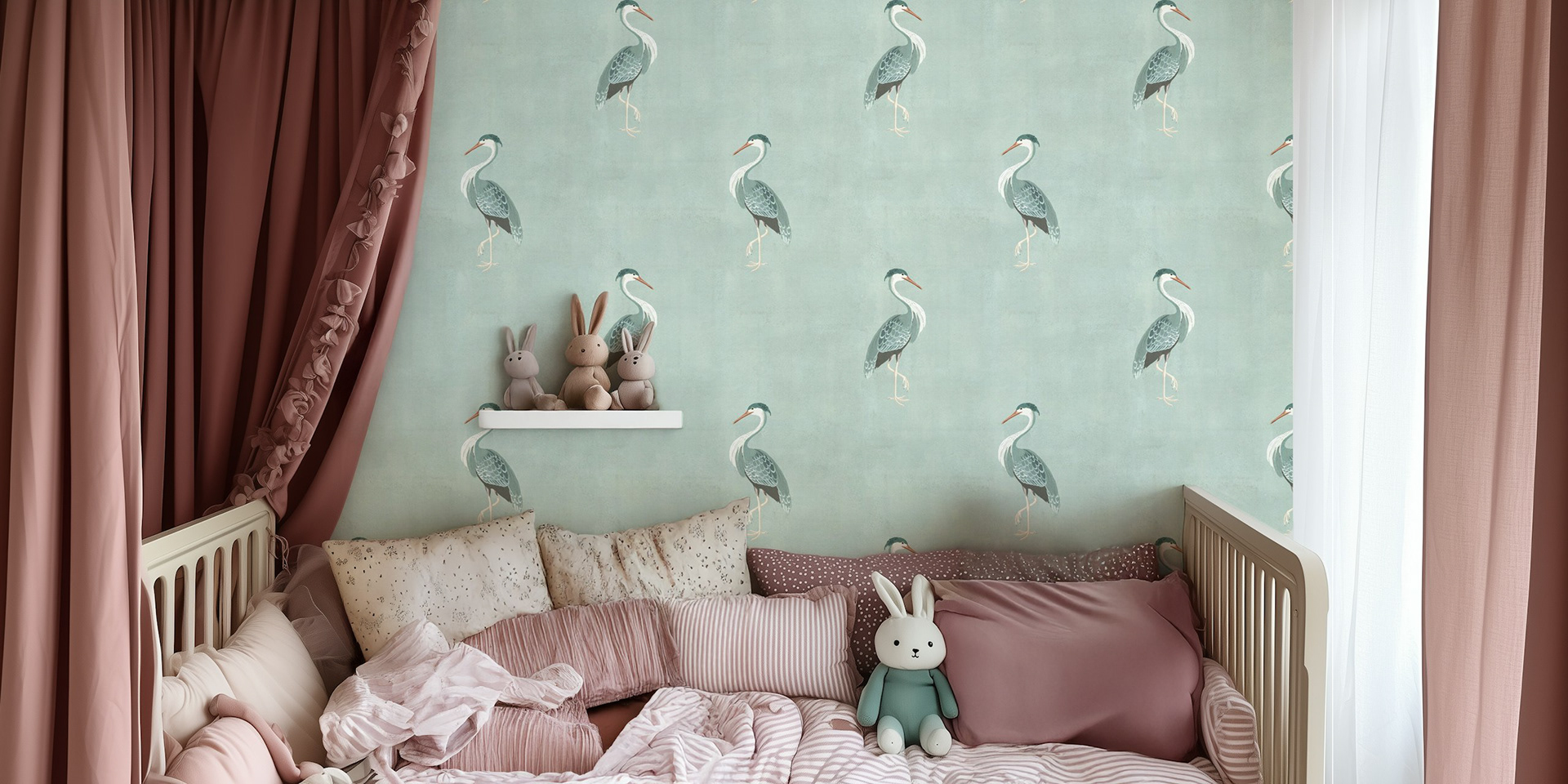 Heron Pattern - Light Grey