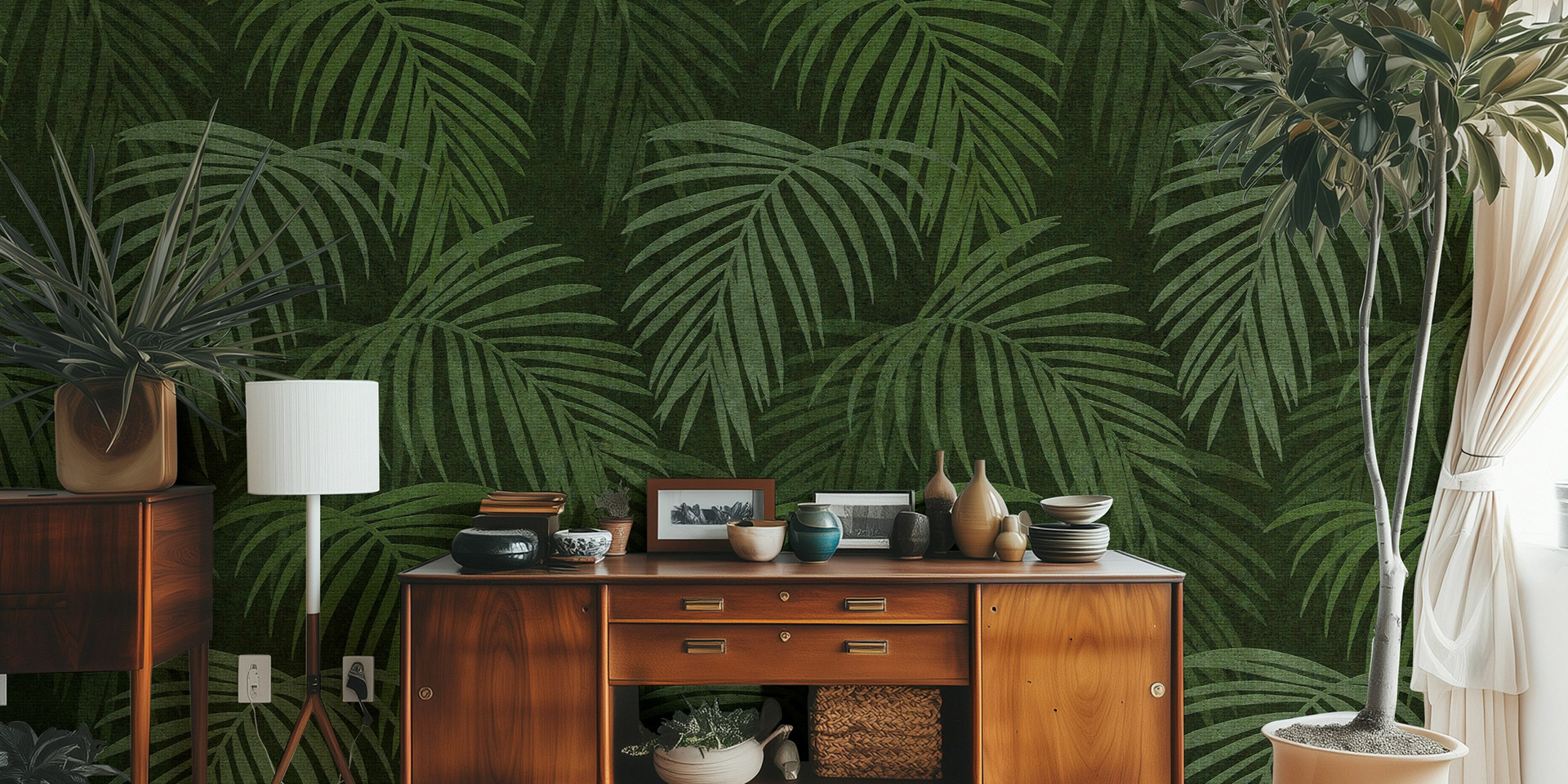 Tropical Palm Leaf - Jungle Green