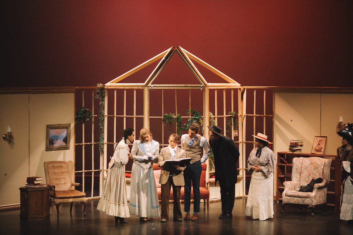 photos of the cast during a dress rehearsal