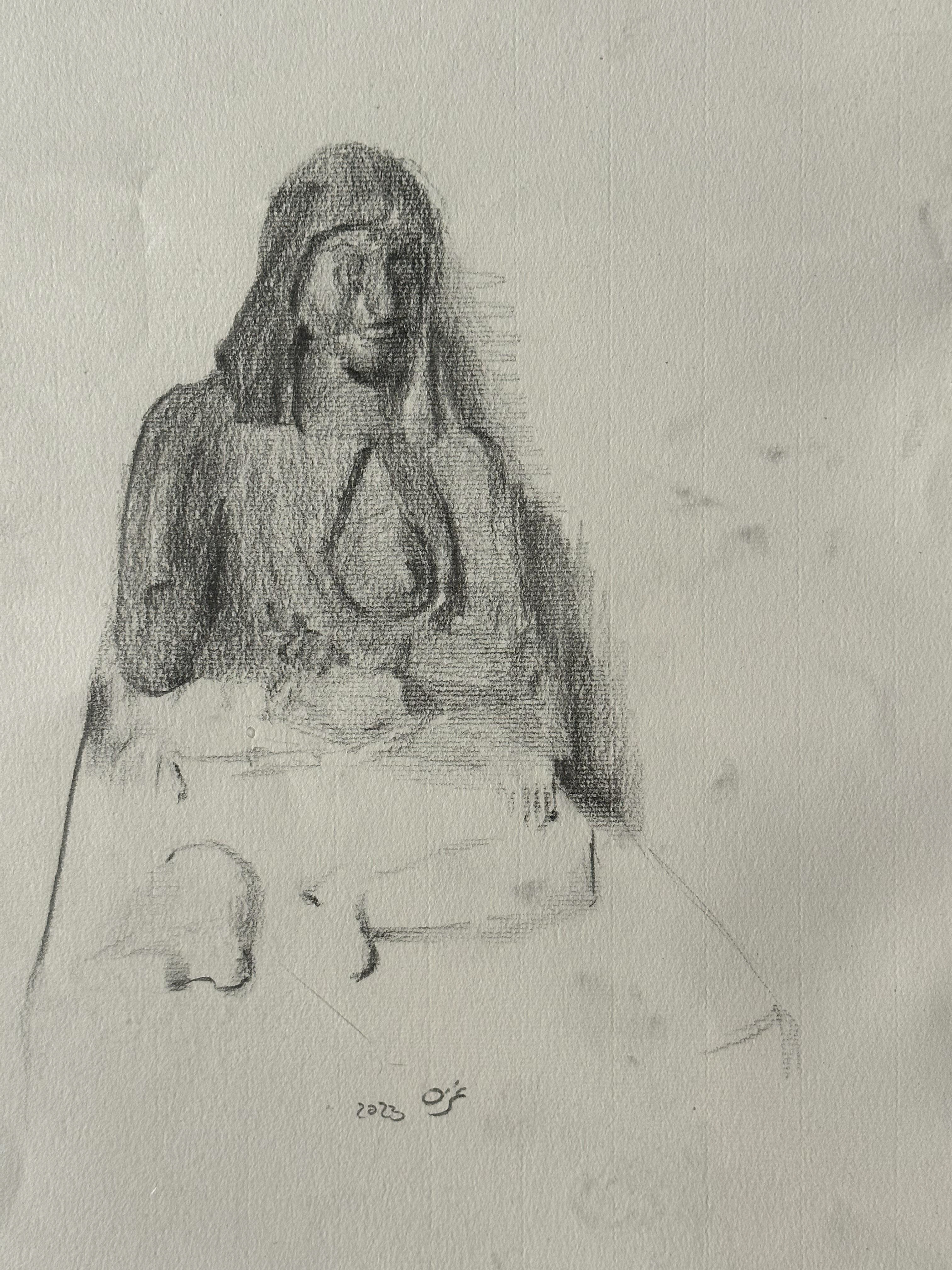 Rumination Of History  2 ( 2024), pencile on paper, 40cm*30cm