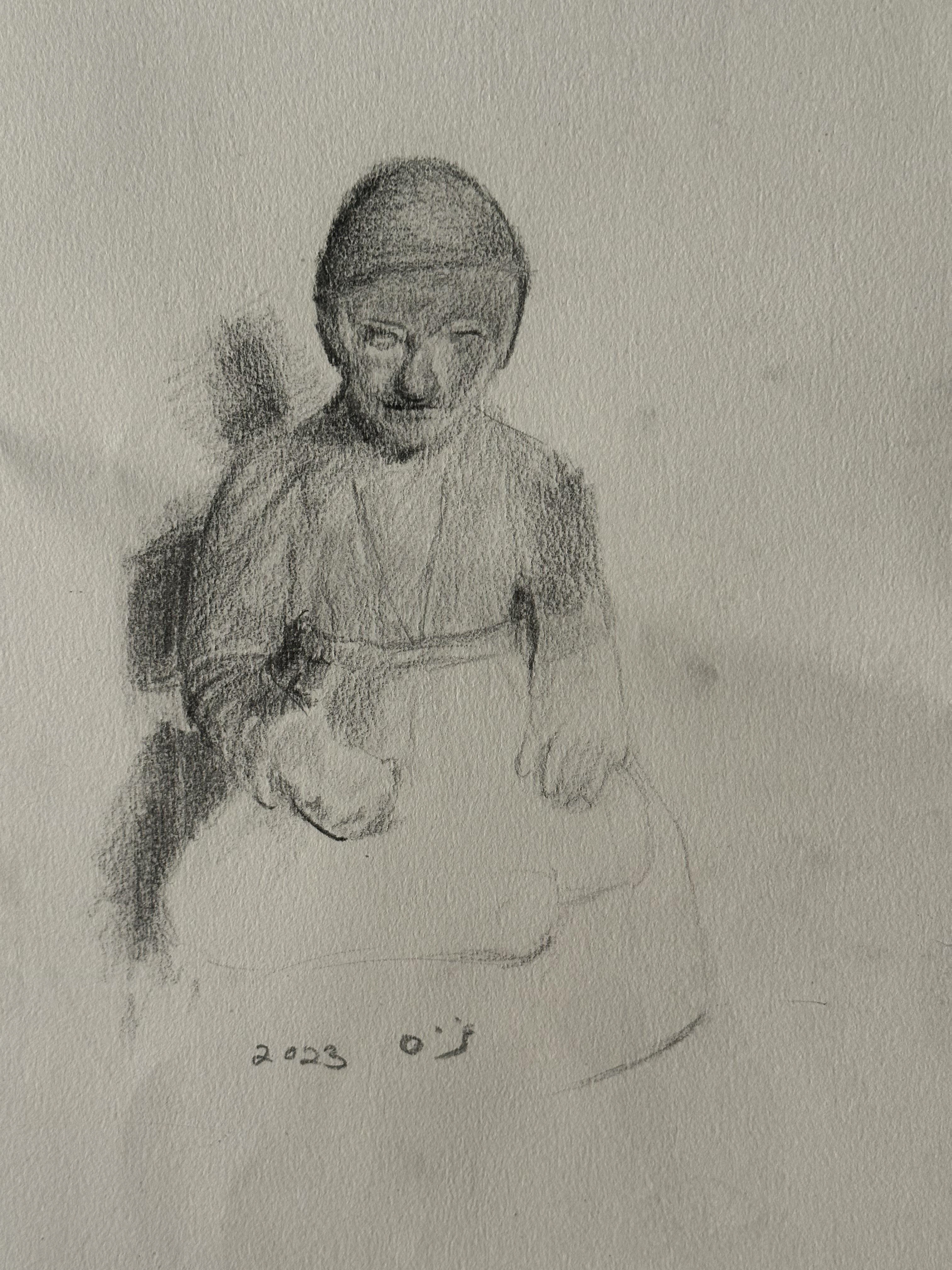 Rumination Of History  3 ( 2024), pencile on paper, 40cm*30cm