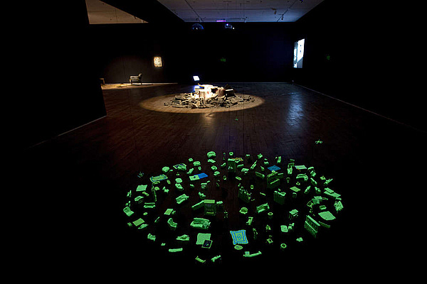 Where There Is Much Light, The Shadow Is Deep 2022, Installation view at Qattan foundation 