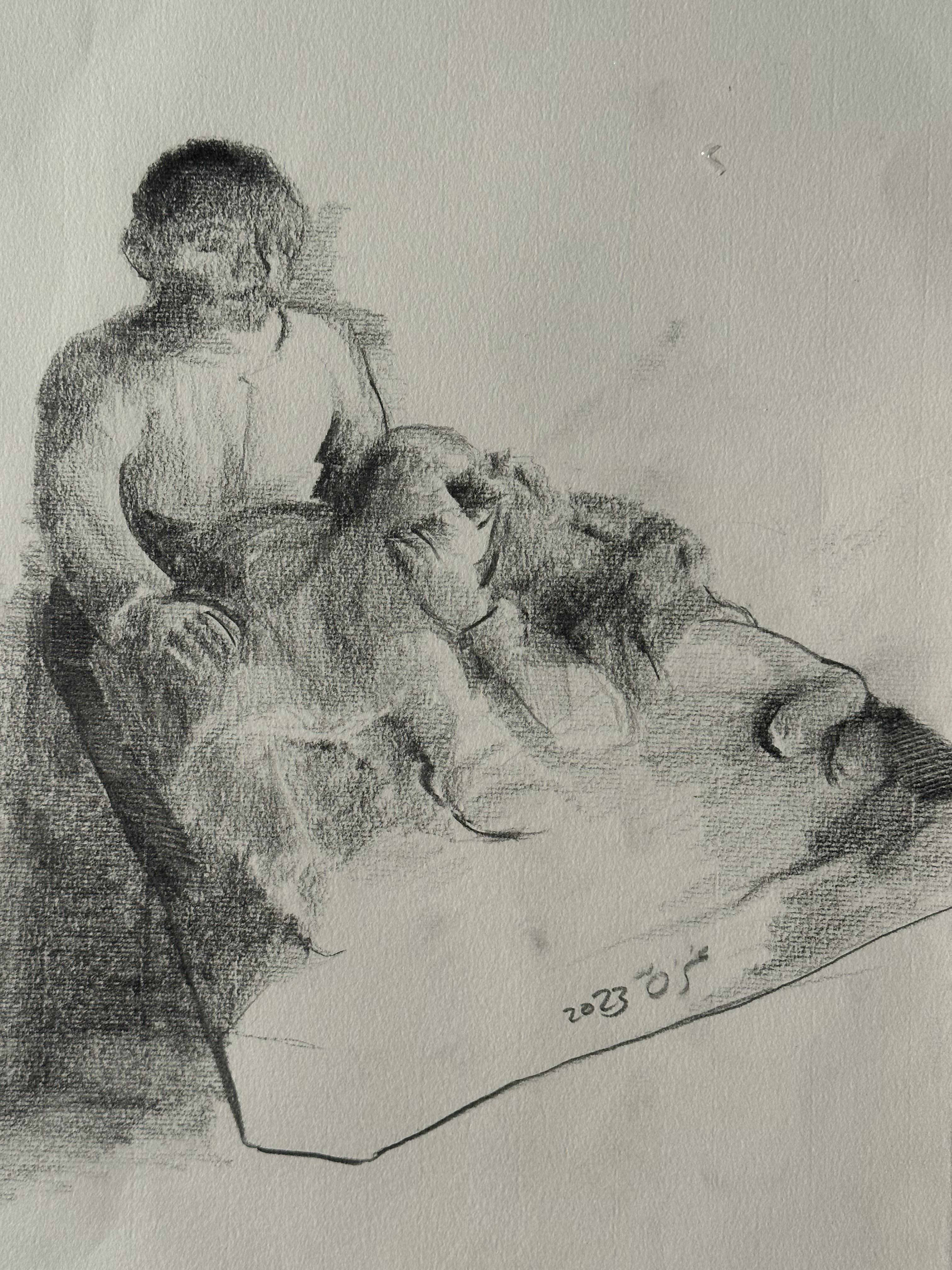 Rumination Of History  1( 2024), pencile on paper, 40cm*30cm
