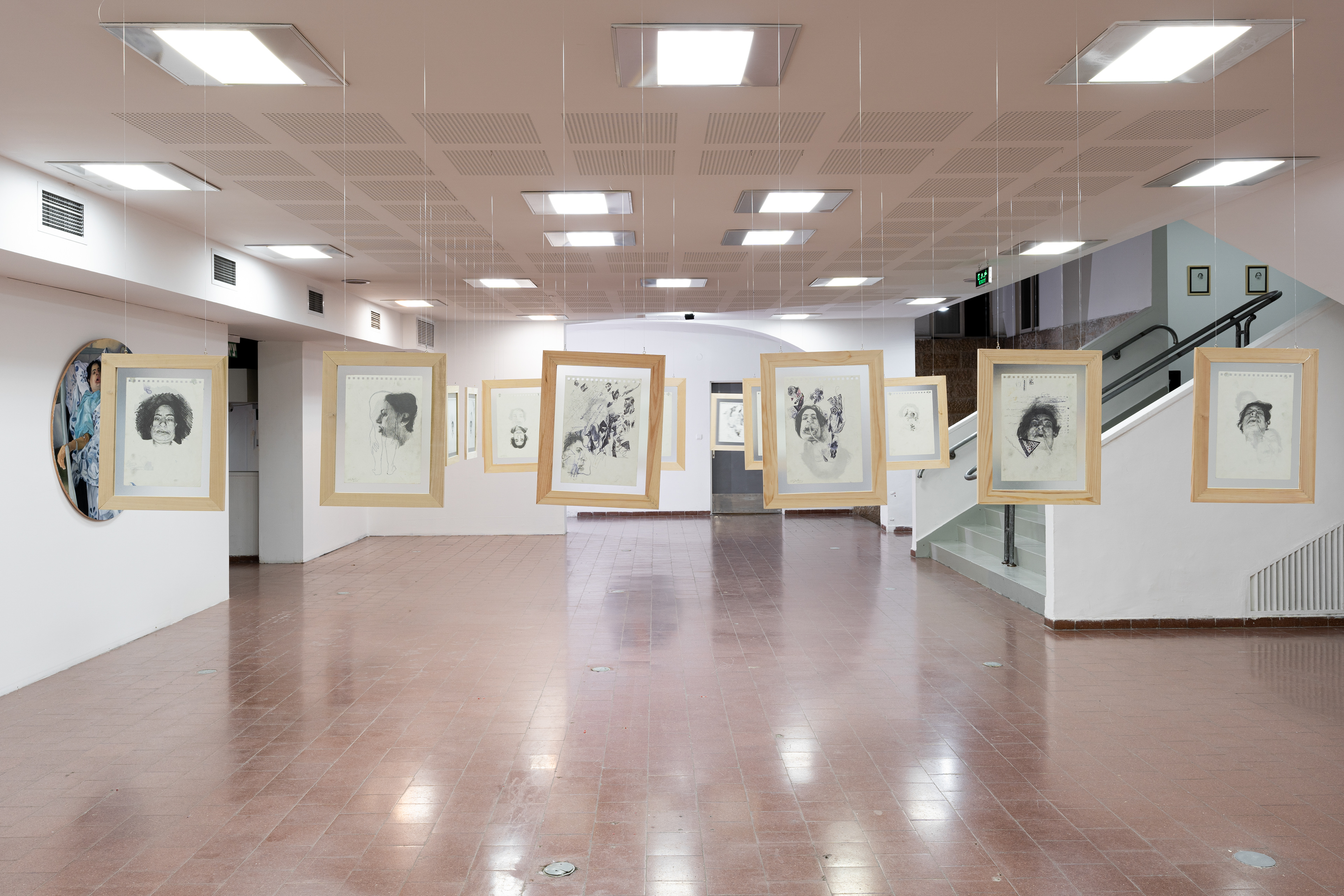 Manuscripts 2020, mixed media on sketch book paper, 22* 40cm*30cm, Installation view at Pely center in Jerusalem, photographed by: Daniel Hanoch   ​​​​​​​