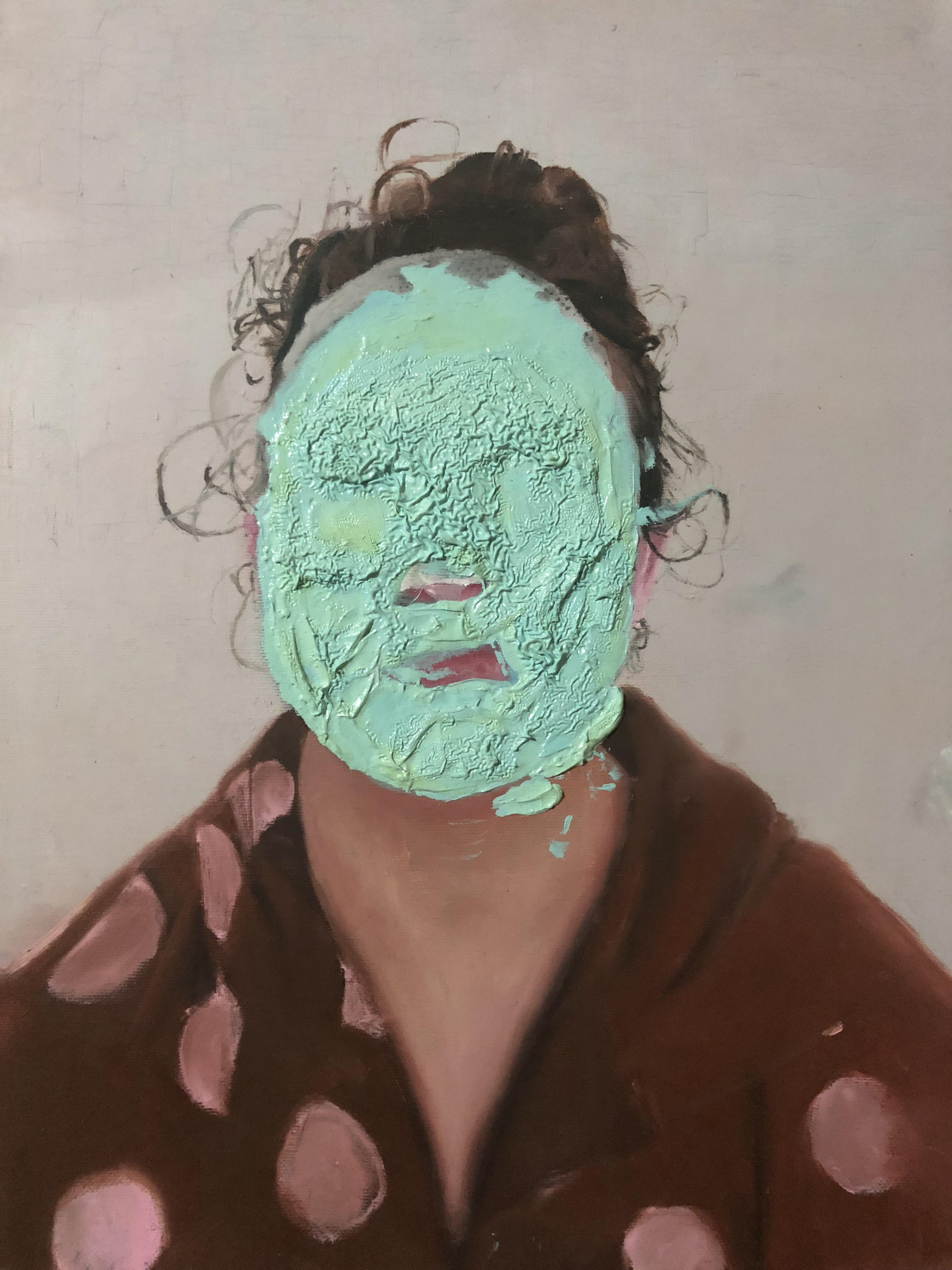 Caviar Mask 2017, oil colors on canvas, 40cm * 30cm