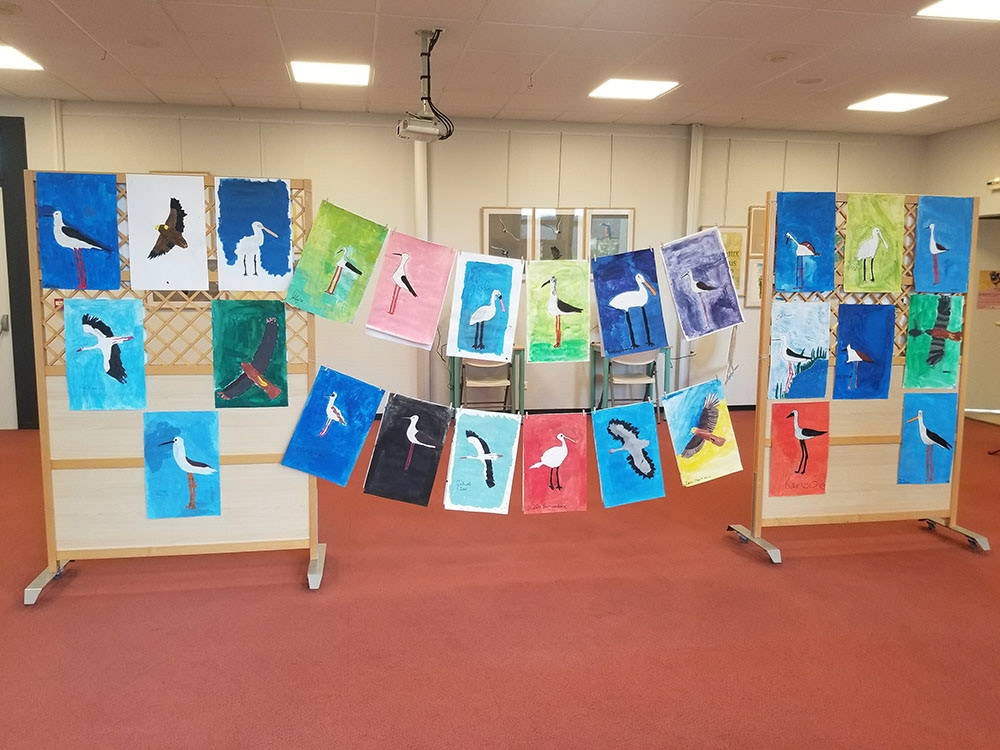 Atelier peintures d"oiseaux