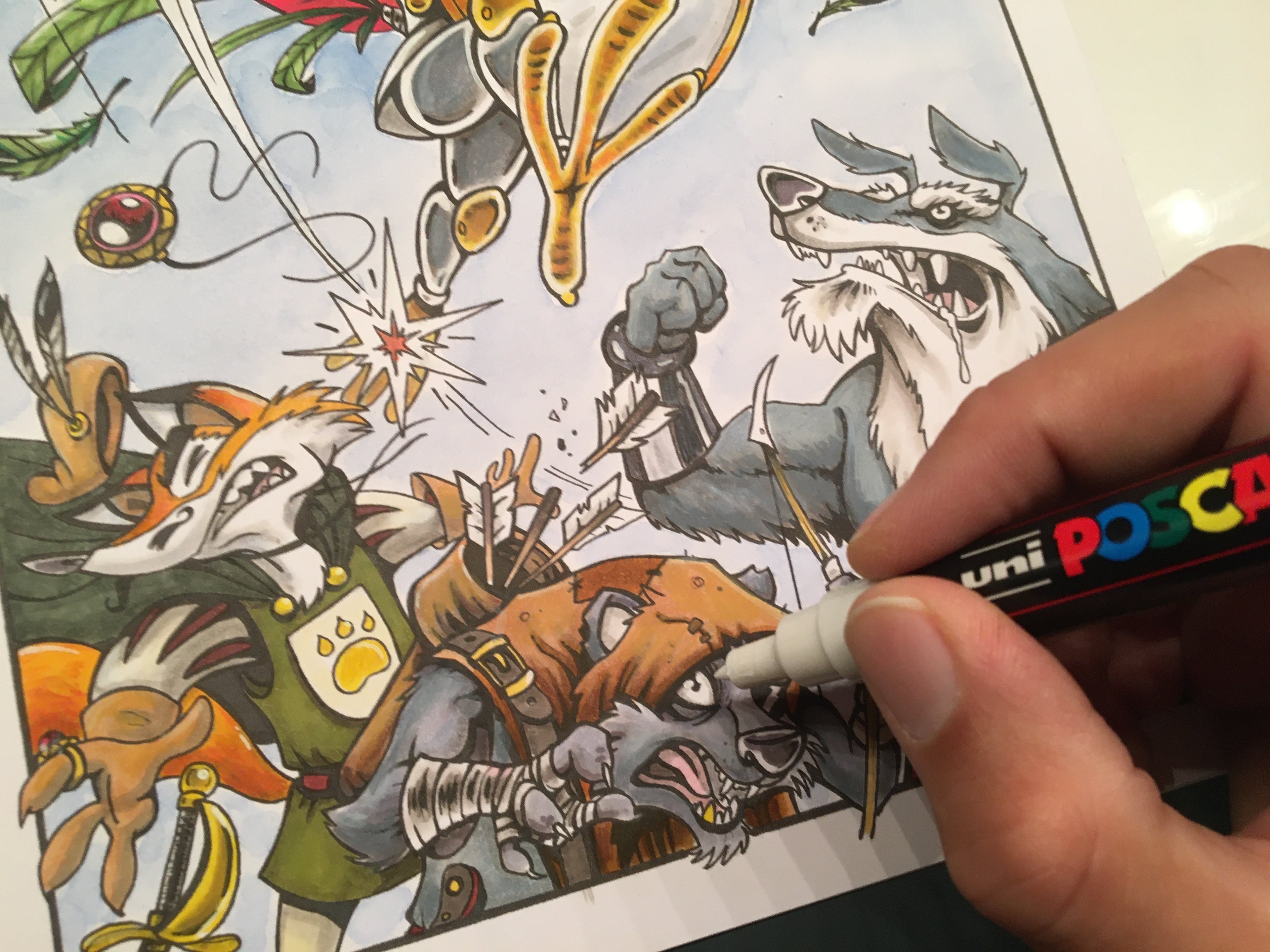 Highlights mit Lackstift