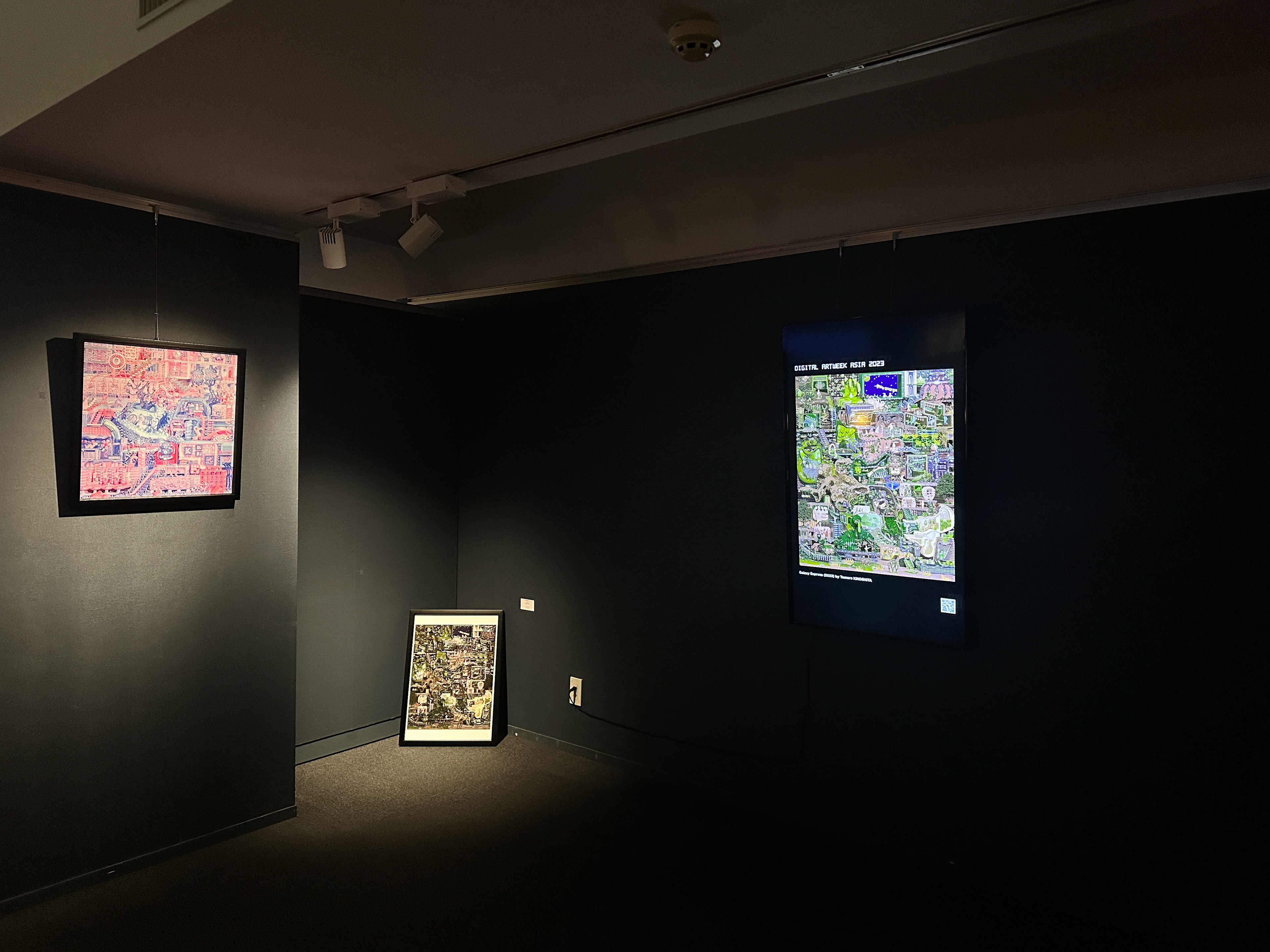 Emerging Japanese artist whose works are reminiscent of gaming worlds, fun to explore!