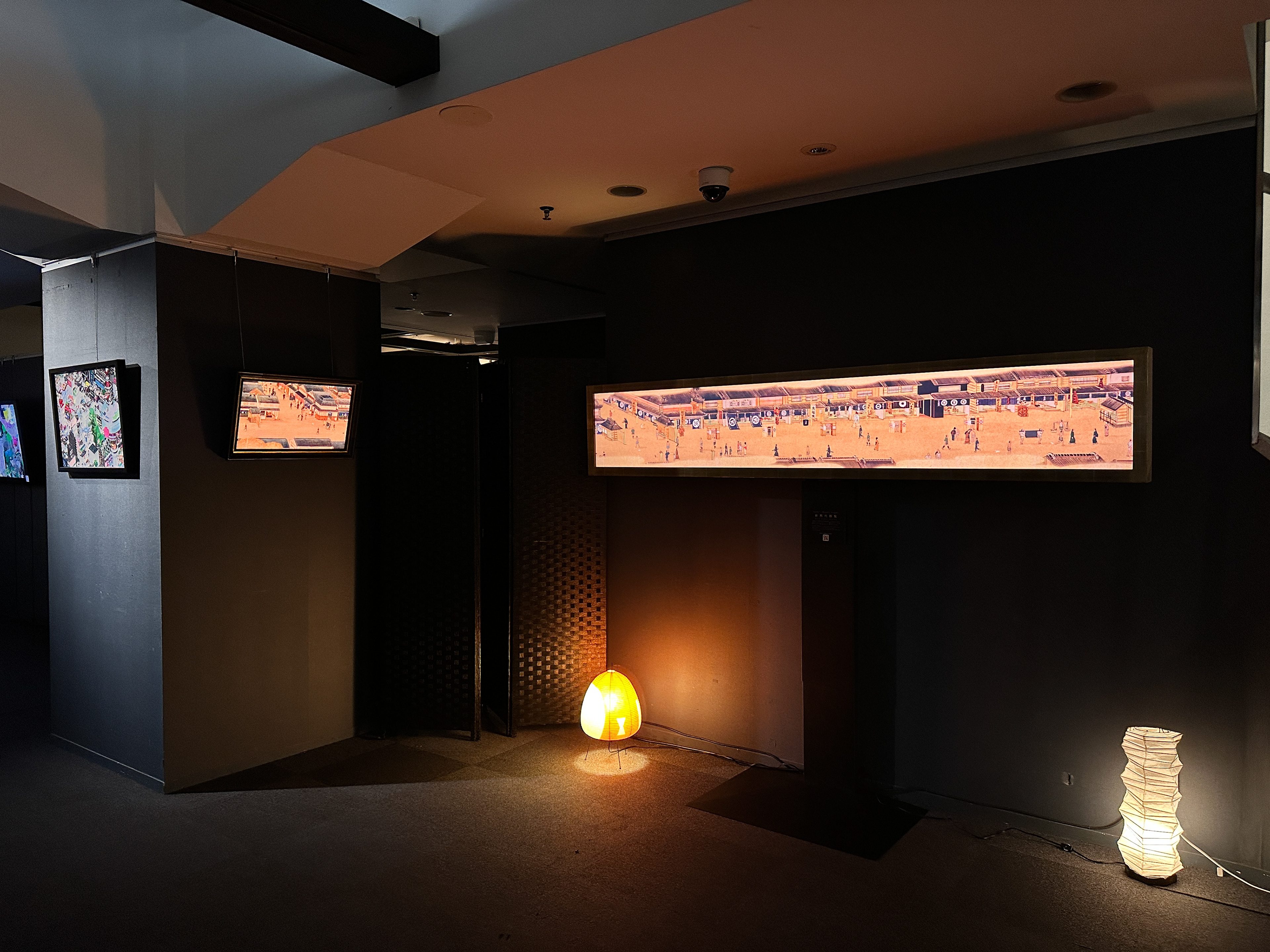 Real time generated art showing old Tokyo during Edo period